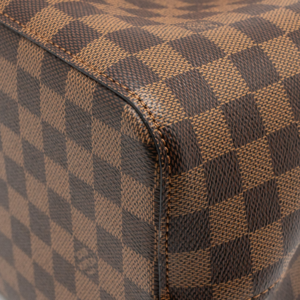 LOUIS VUITTON NEO NOE DAMIER EBENE CANVAS BROWN / BERRY GHW