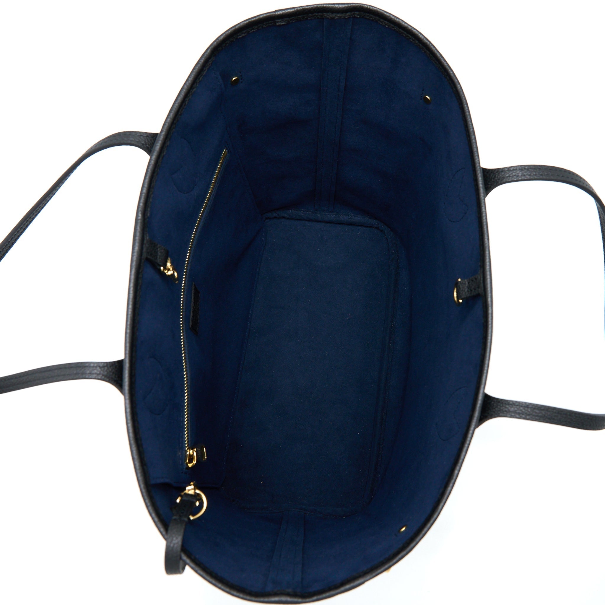LOUIS VUITTON NEVERFULL MM MONOGRAM EMPREINTE BLACK GHW