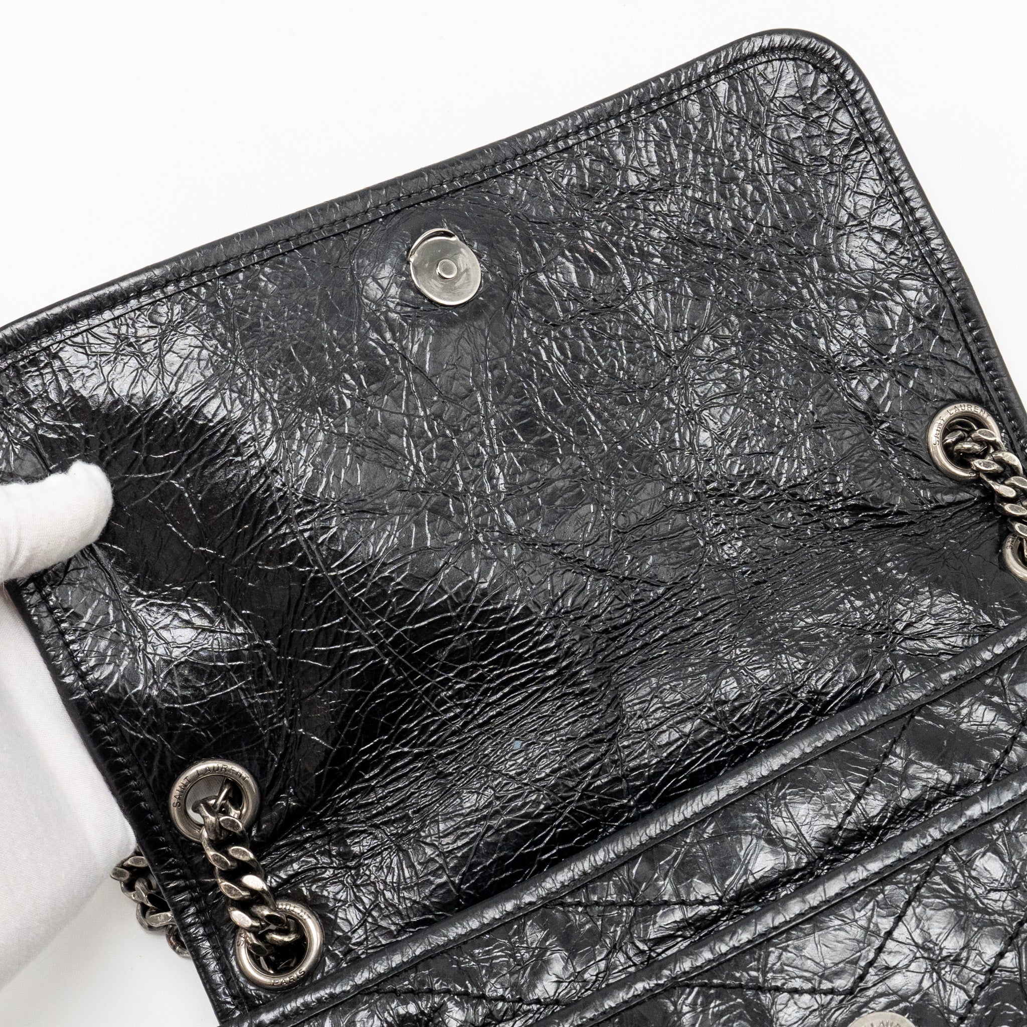 SAINT LAURENT MEDIUM NIKI CALFSKIN BLACK SHW