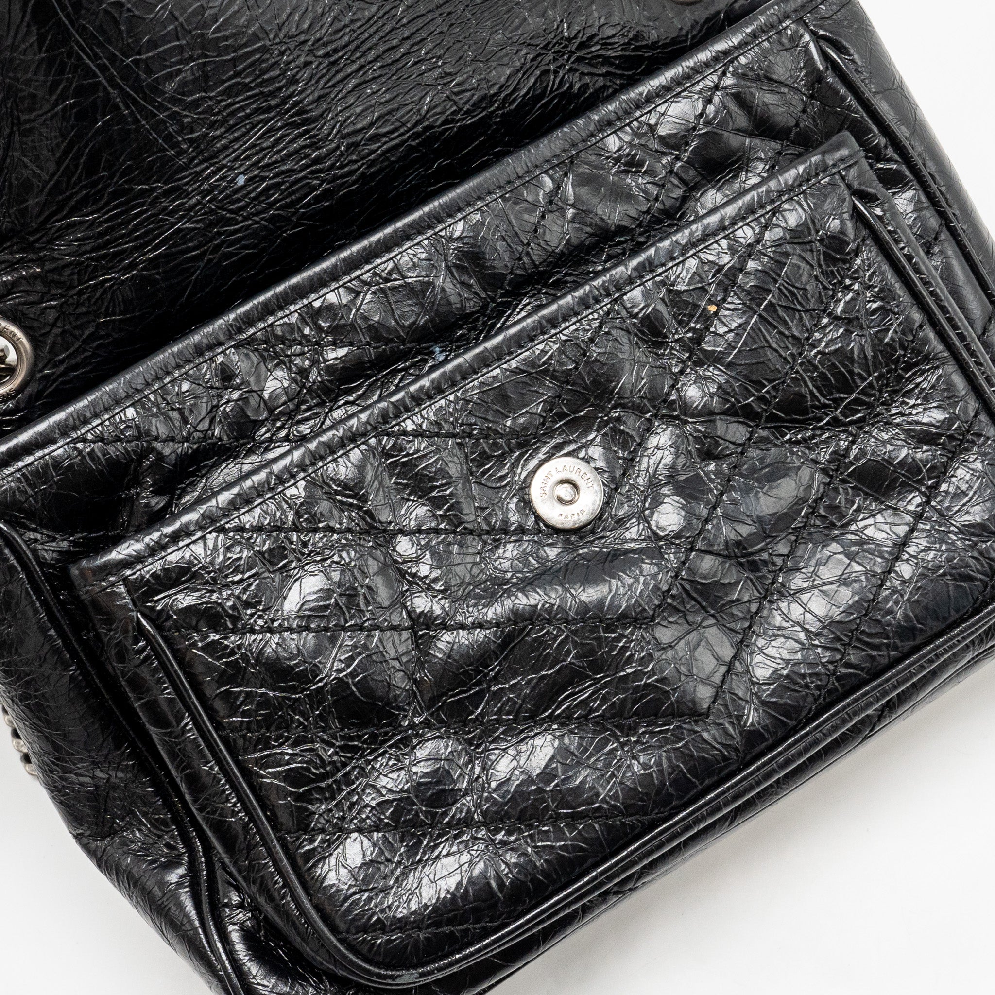 SAINT LAURENT MEDIUM NIKI CALFSKIN BLACK SHW