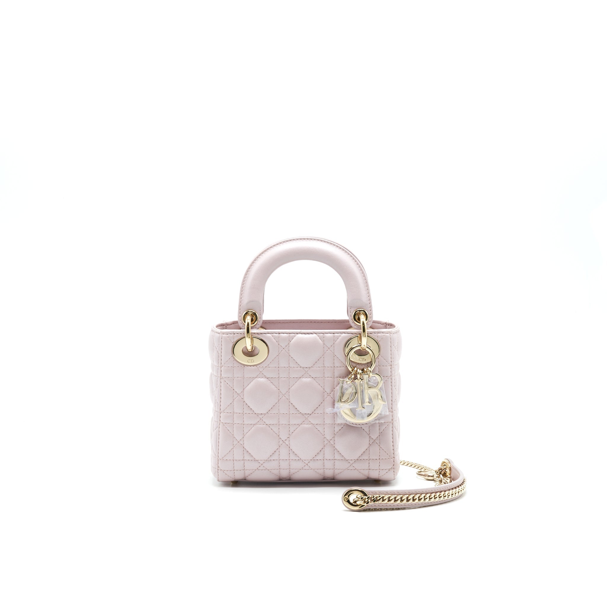 CHRISTIAN DIOR MINI DIOR LAMBSKIN PINK GHW