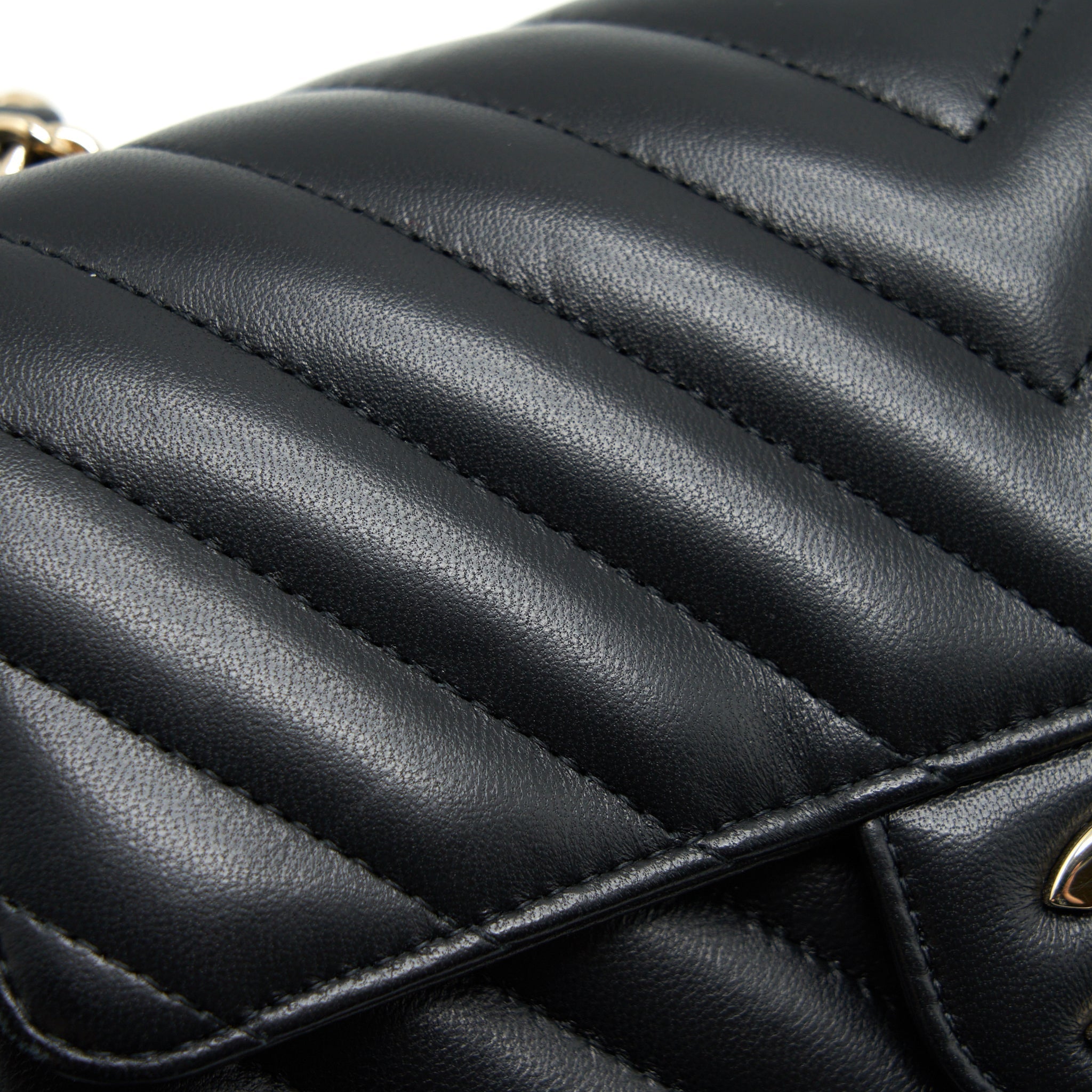 CHANEL CHEVRON MINI RECTANGULAR FLAP BAG BLACK LGHW