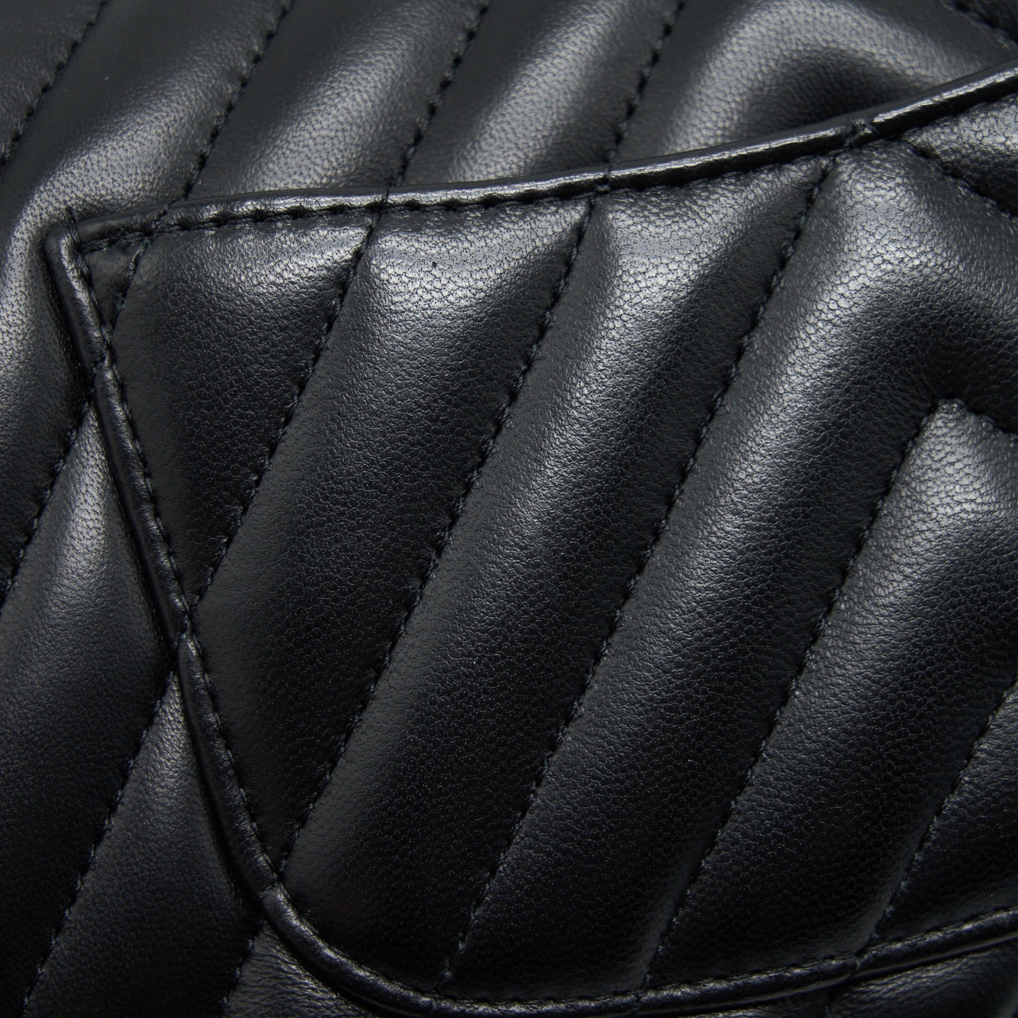 CHANEL CHEVRON MINI RECTANGULAR FLAP BAG BLACK LGHW