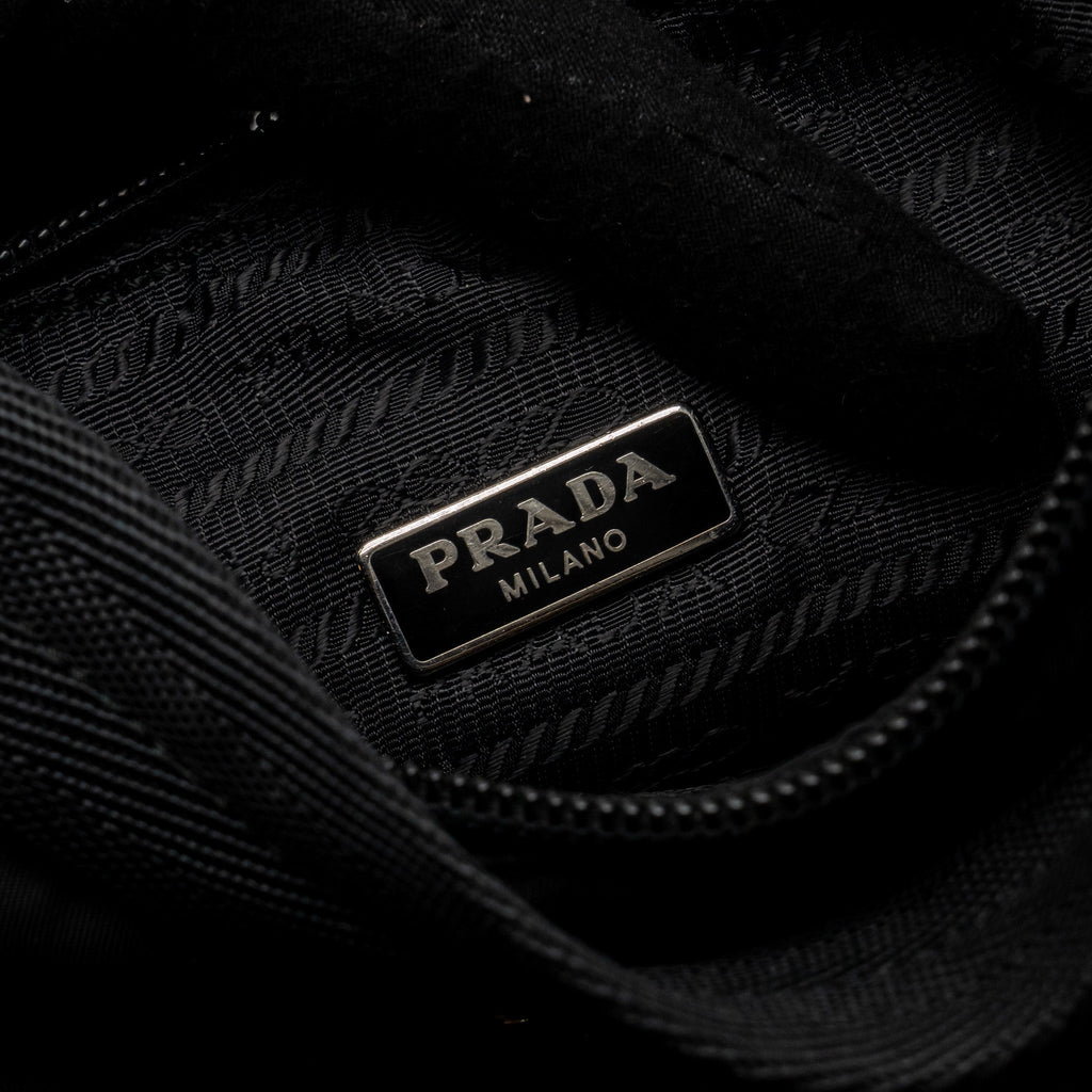 PRADA REEDITION 2000 NYLON SHOULDER BAG BLACK SHW