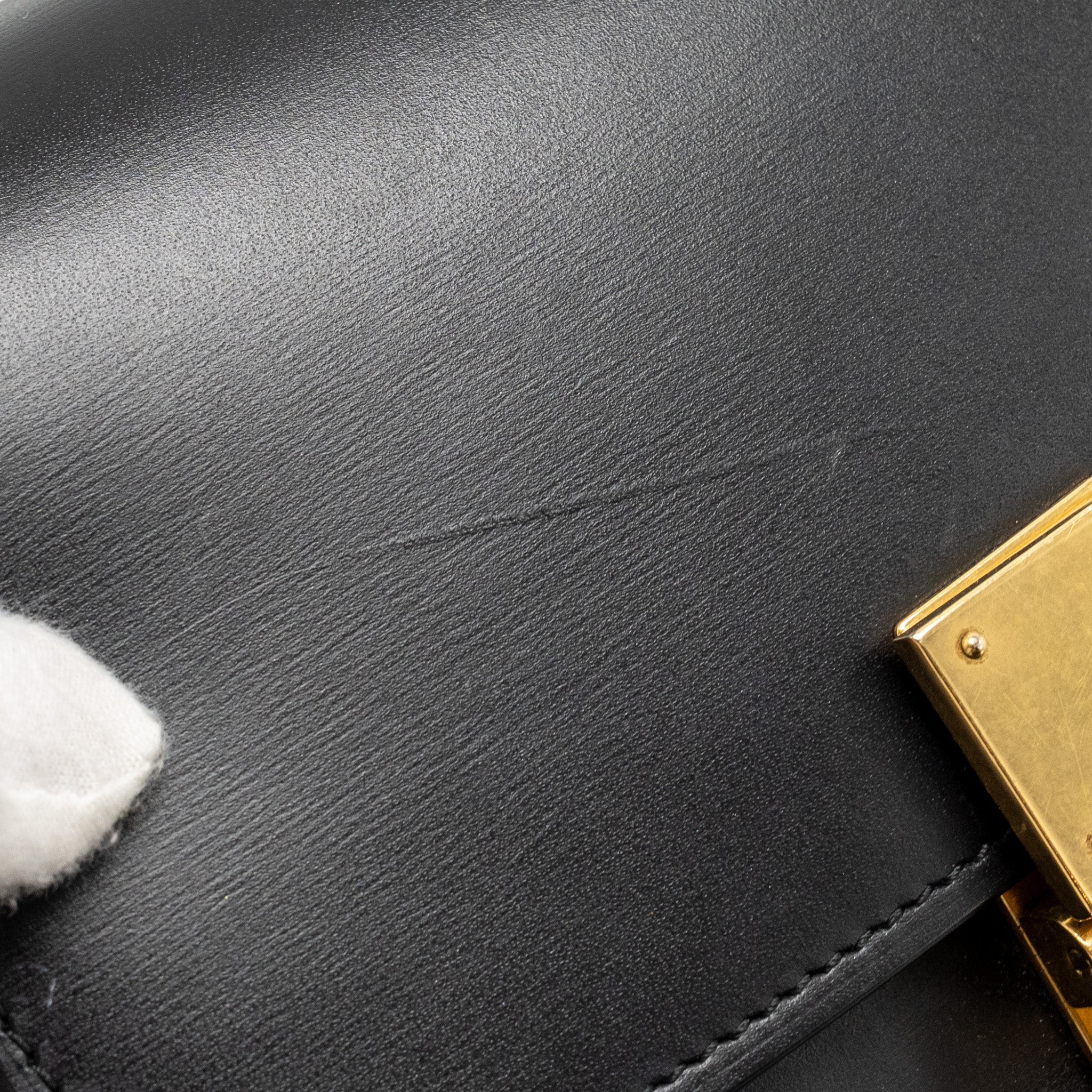 CELINE MINI CLASSIC BOX BAG CALFSKIN BLACK GHW