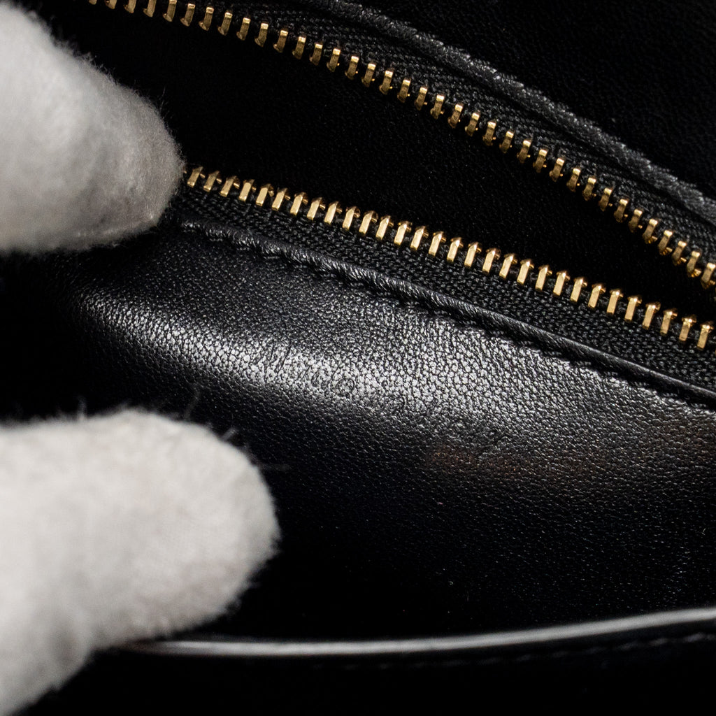 CELINE MINI CLASSIC BOX BAG CALFSKIN BLACK GHW
