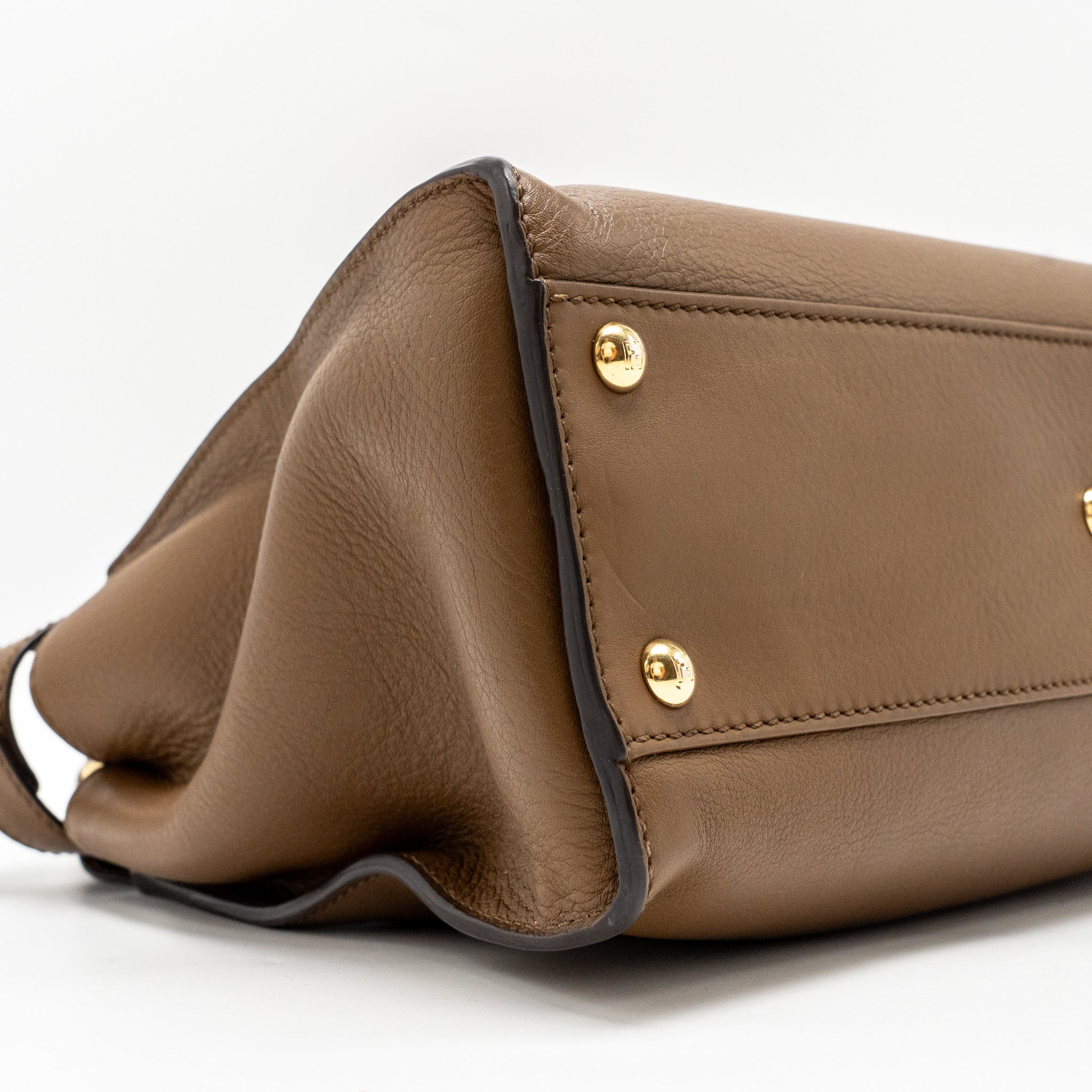 FENDI MEDIUM PEEKABOO CALFSKIN TOBACCO GHW