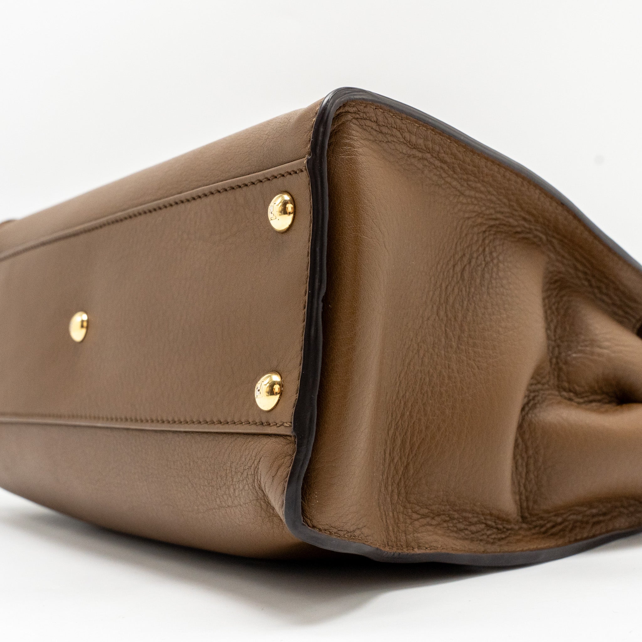 FENDI MEDIUM PEEKABOO CALFSKIN TOBACCO GHW