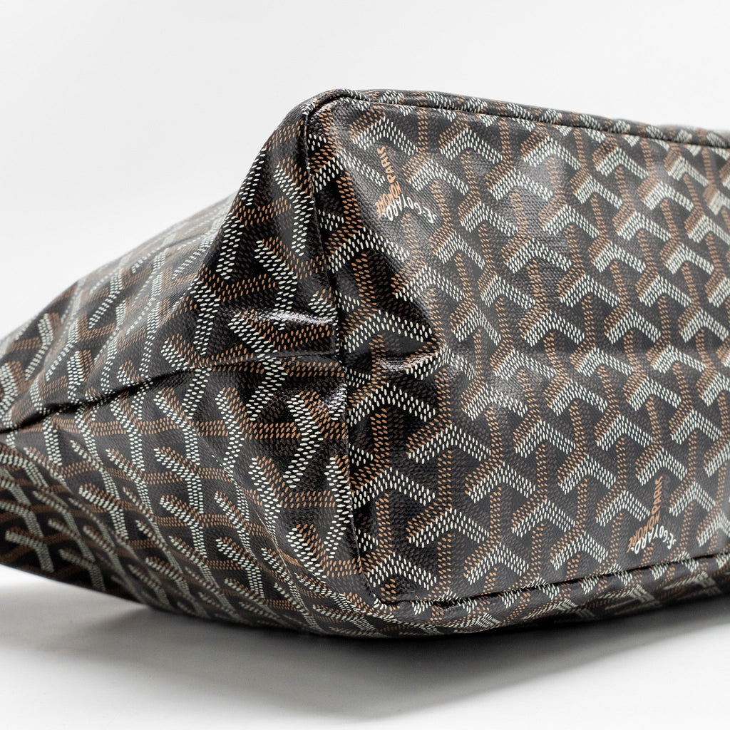 GOYARD BOHEME HOBO BAG GOYARDINE CANVAS/CALFSKIN BROWN SHW