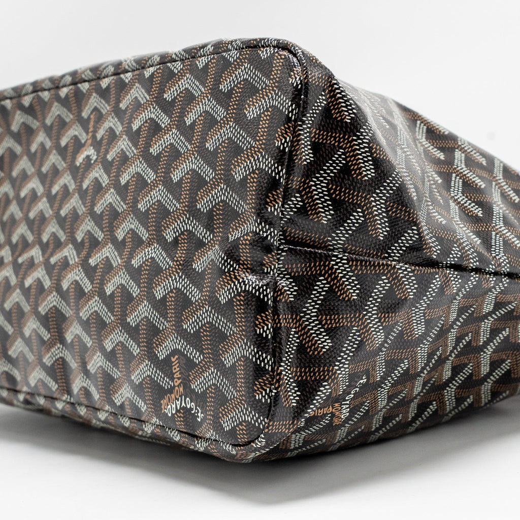 GOYARD BOHEME HOBO BAG GOYARDINE CANVAS/CALFSKIN BROWN SHW