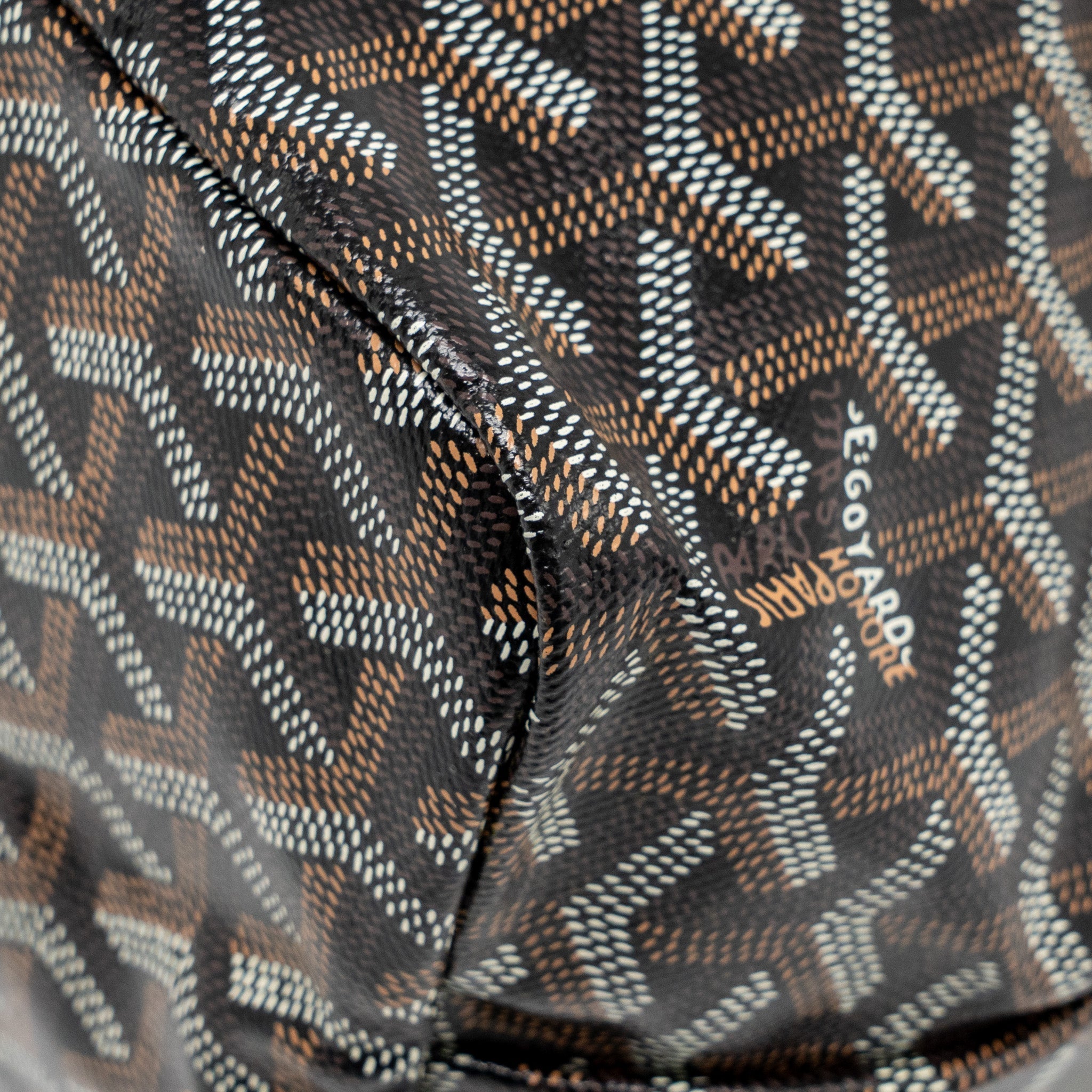 GOYARD BOHEME HOBO BAG GOYARDINE CANVAS/CALFSKIN BROWN SHW
