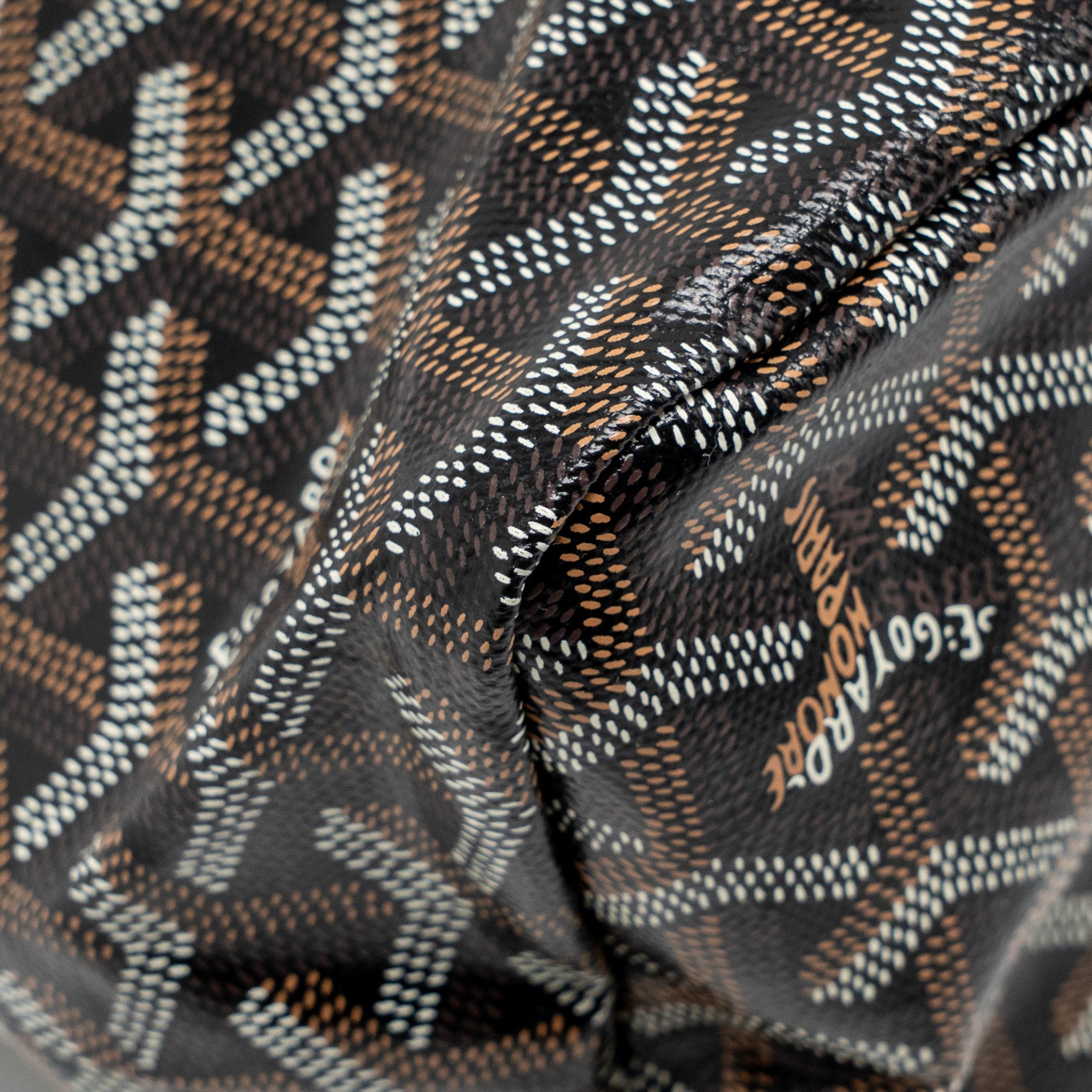 GOYARD BOHEME HOBO BAG GOYARDINE CANVAS/CALFSKIN BROWN SHW