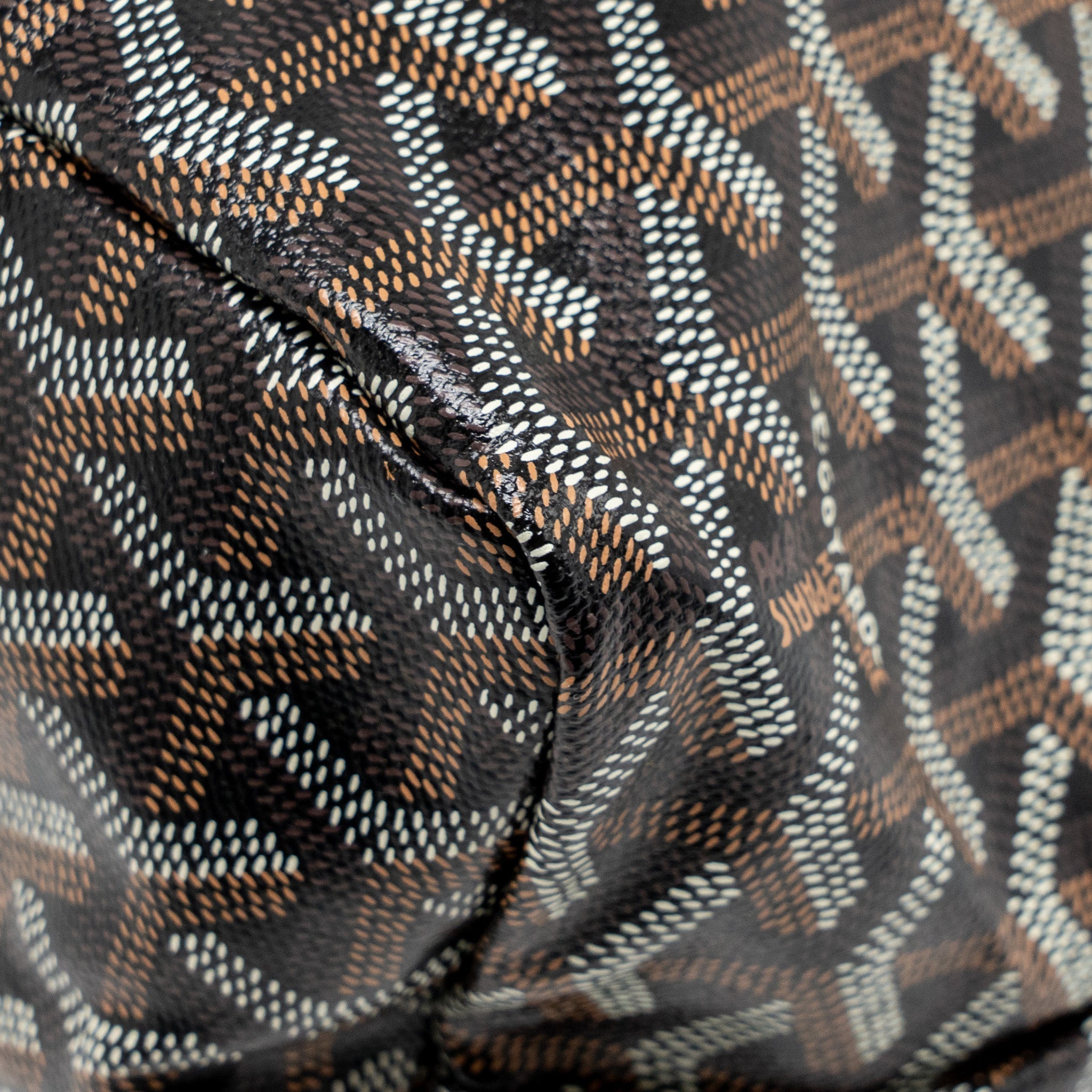GOYARD BOHEME HOBO BAG GOYARDINE CANVAS/CALFSKIN BROWN SHW