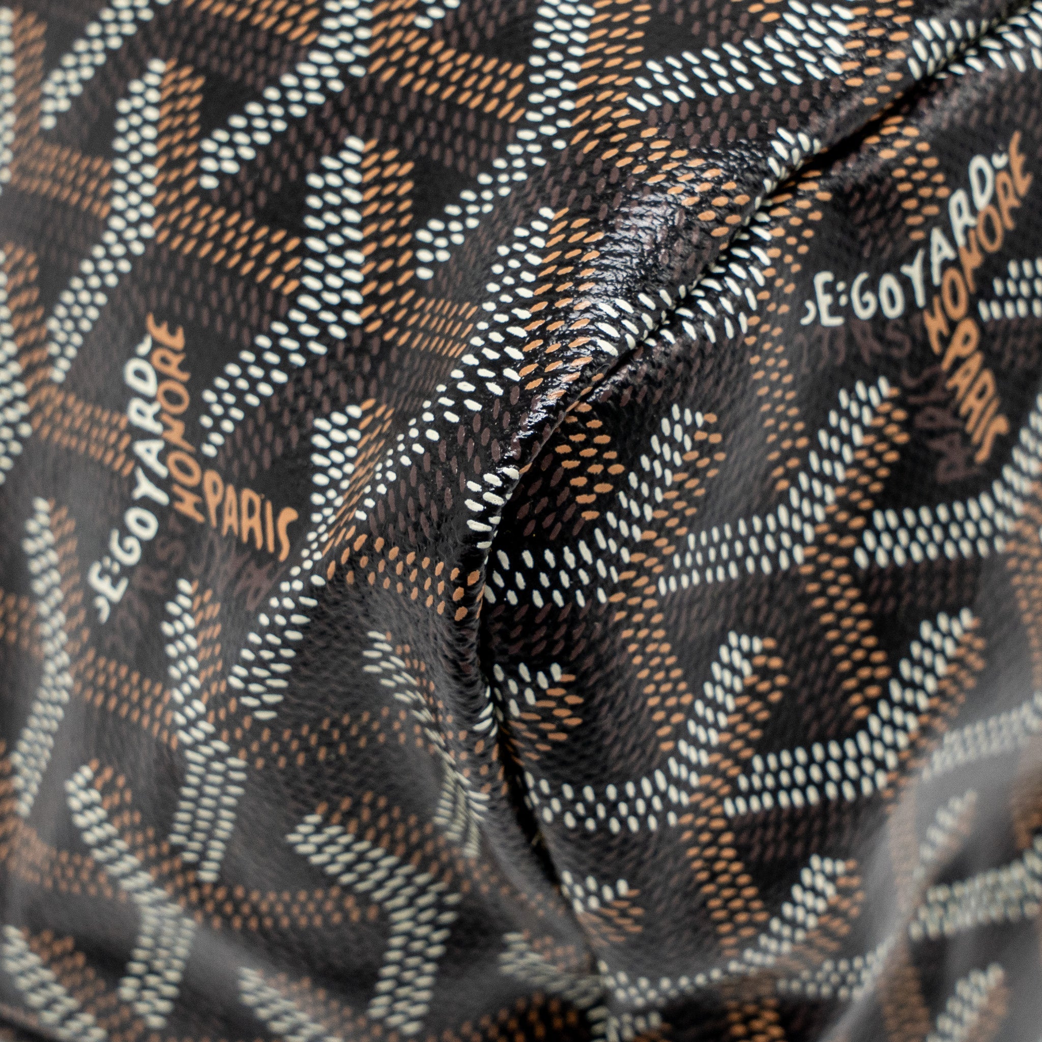 GOYARD BOHEME HOBO BAG GOYARDINE CANVAS/CALFSKIN BROWN SHW