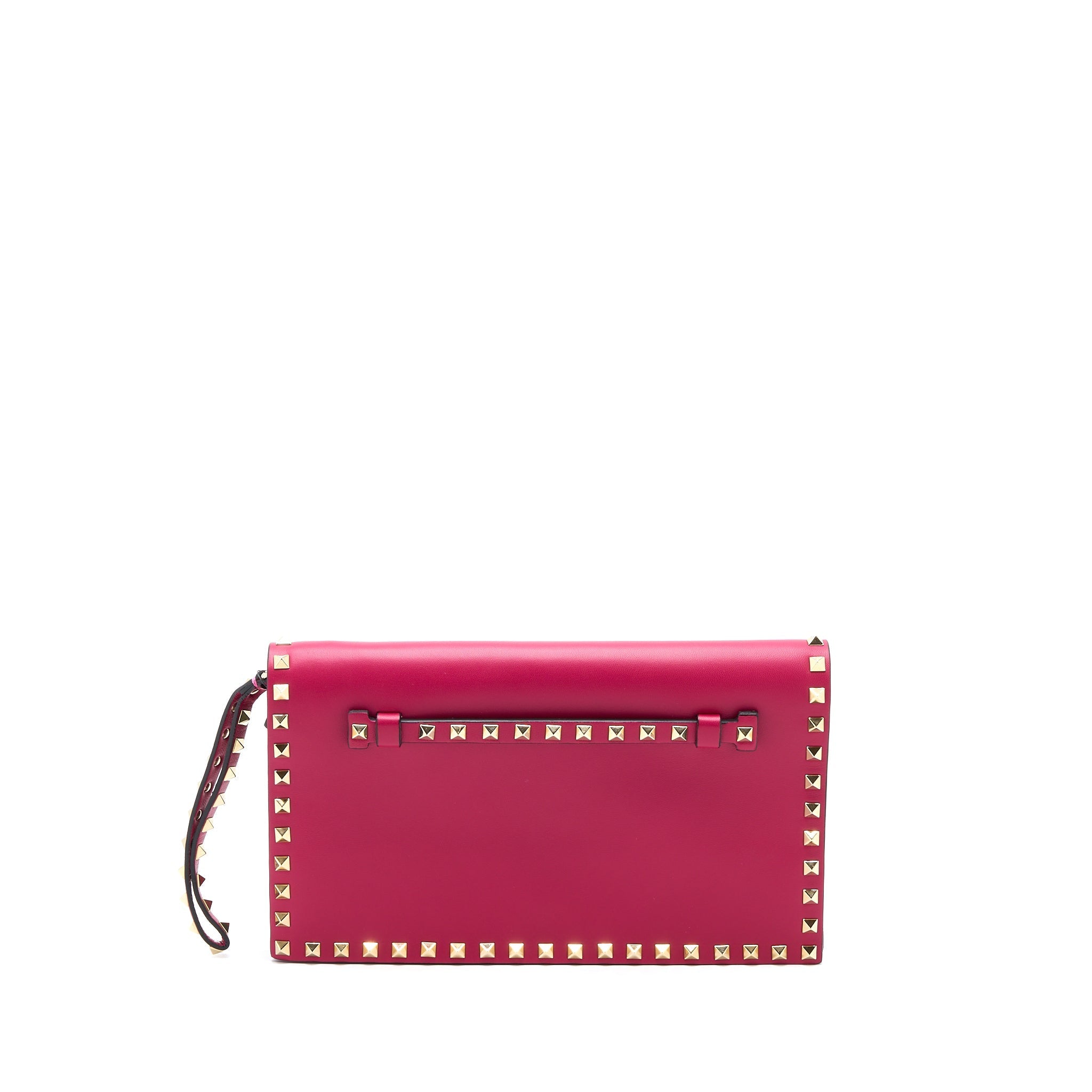 VALENTINO ROCKSTUD CLUTCH RED GHW