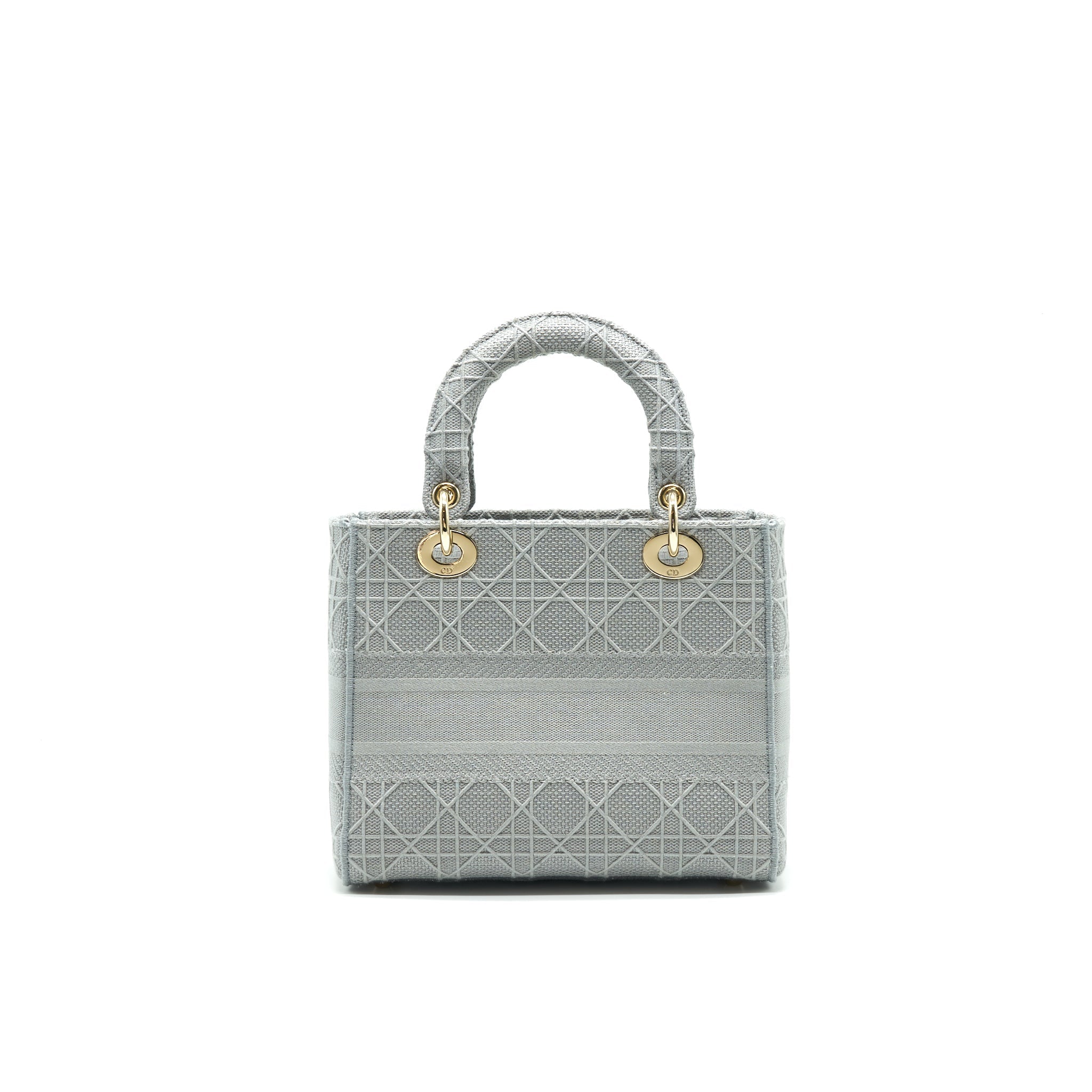 CHRISTIAN DIOR CANNAGE CANVAS MEDIUM LADY DIOR GREY