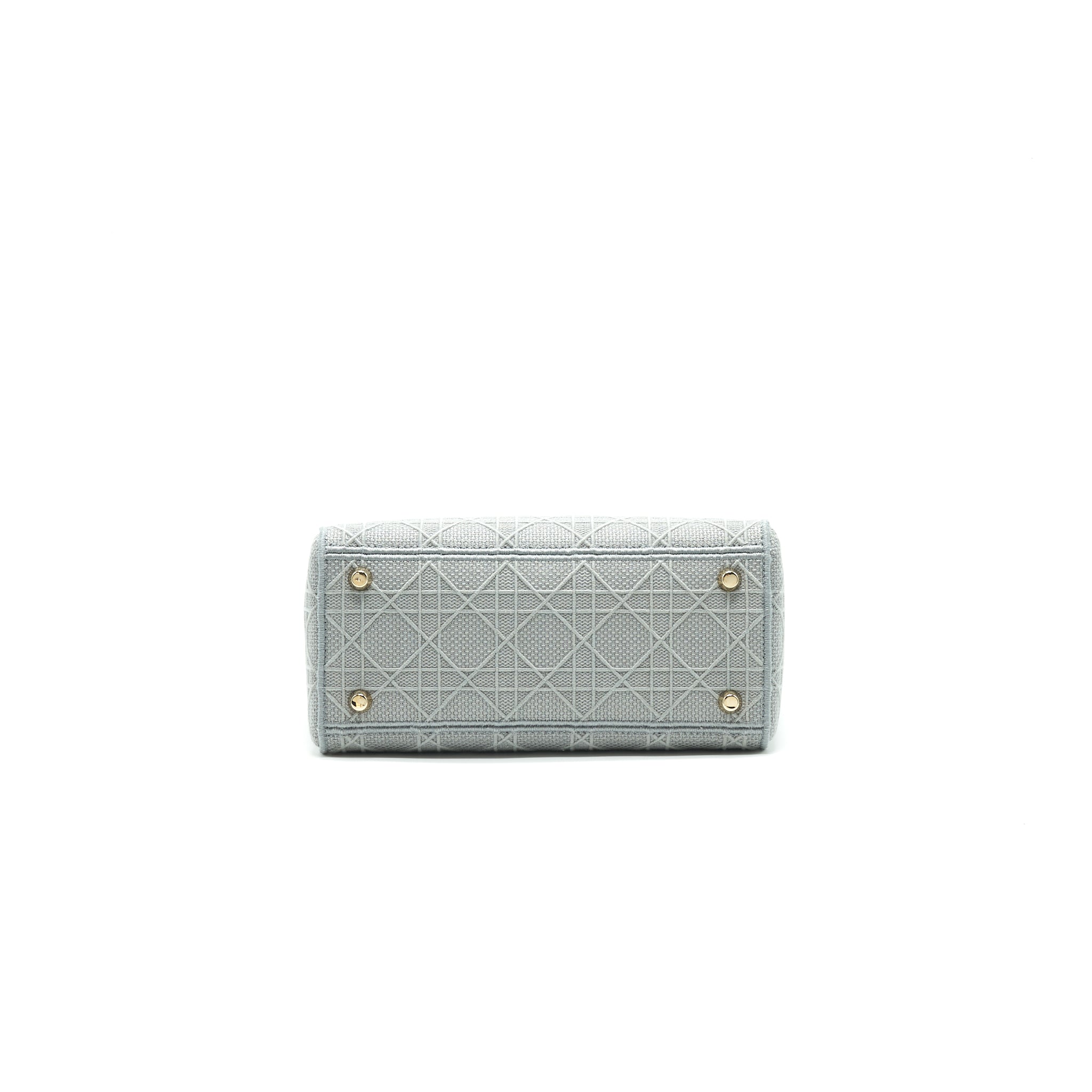 CHRISTIAN DIOR CANNAGE CANVAS MEDIUM LADY DIOR GREY