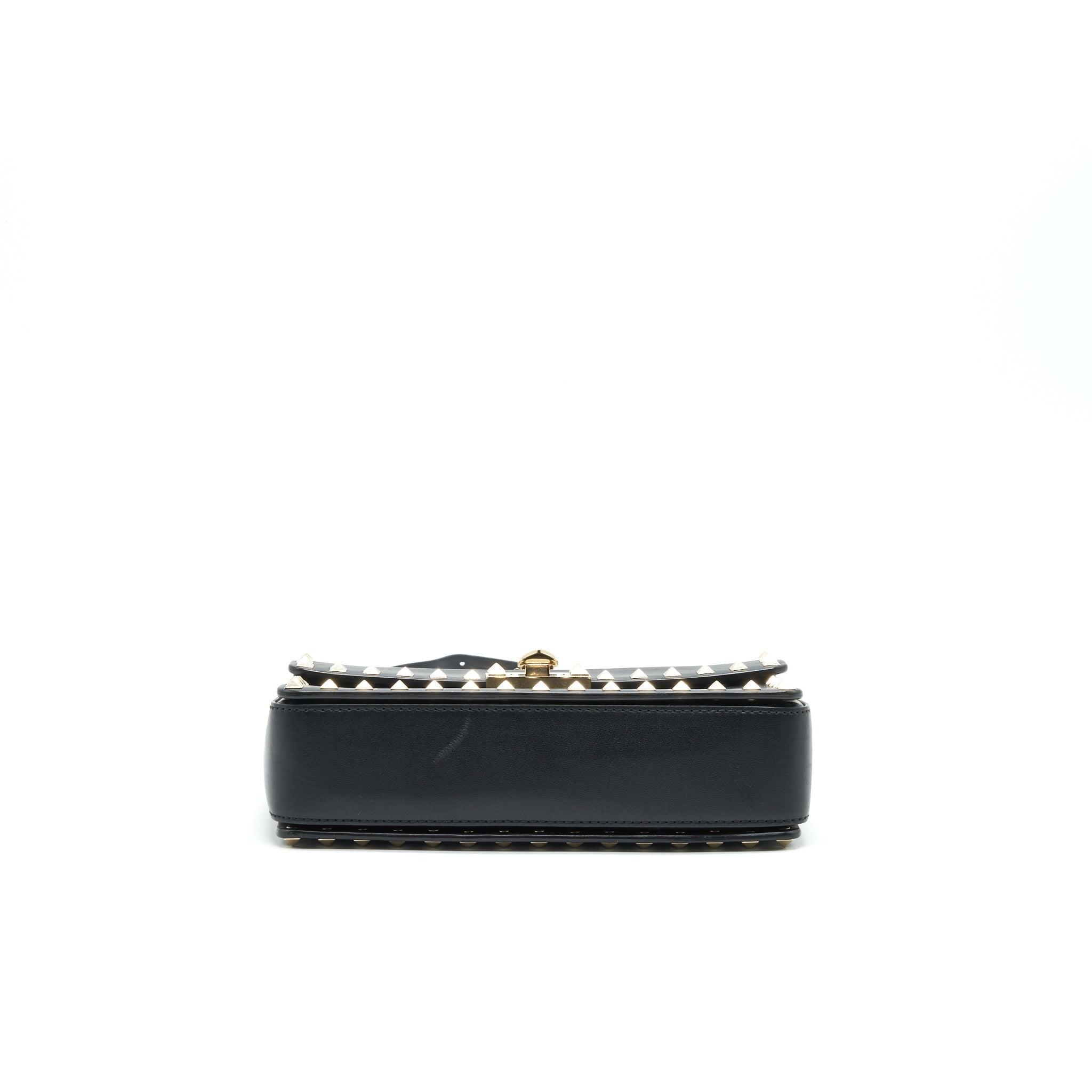 VALENTINO SMALL ROCKSTUD CROSSBODY BAG WITH CHAIN IN BLACK