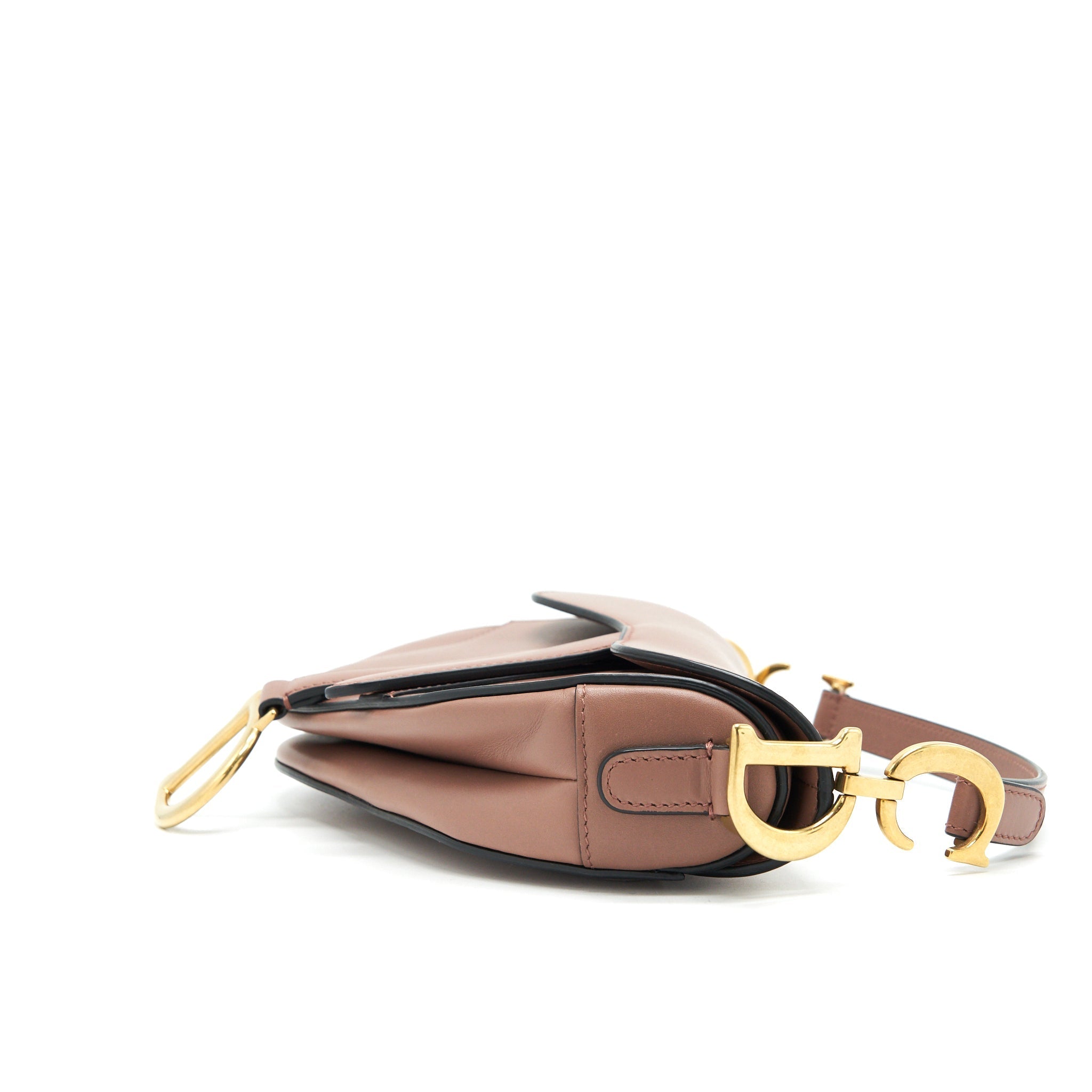 CHRISTIAN DIOR MINI SADDLE BAG PINK CALFSKIN LEATHER