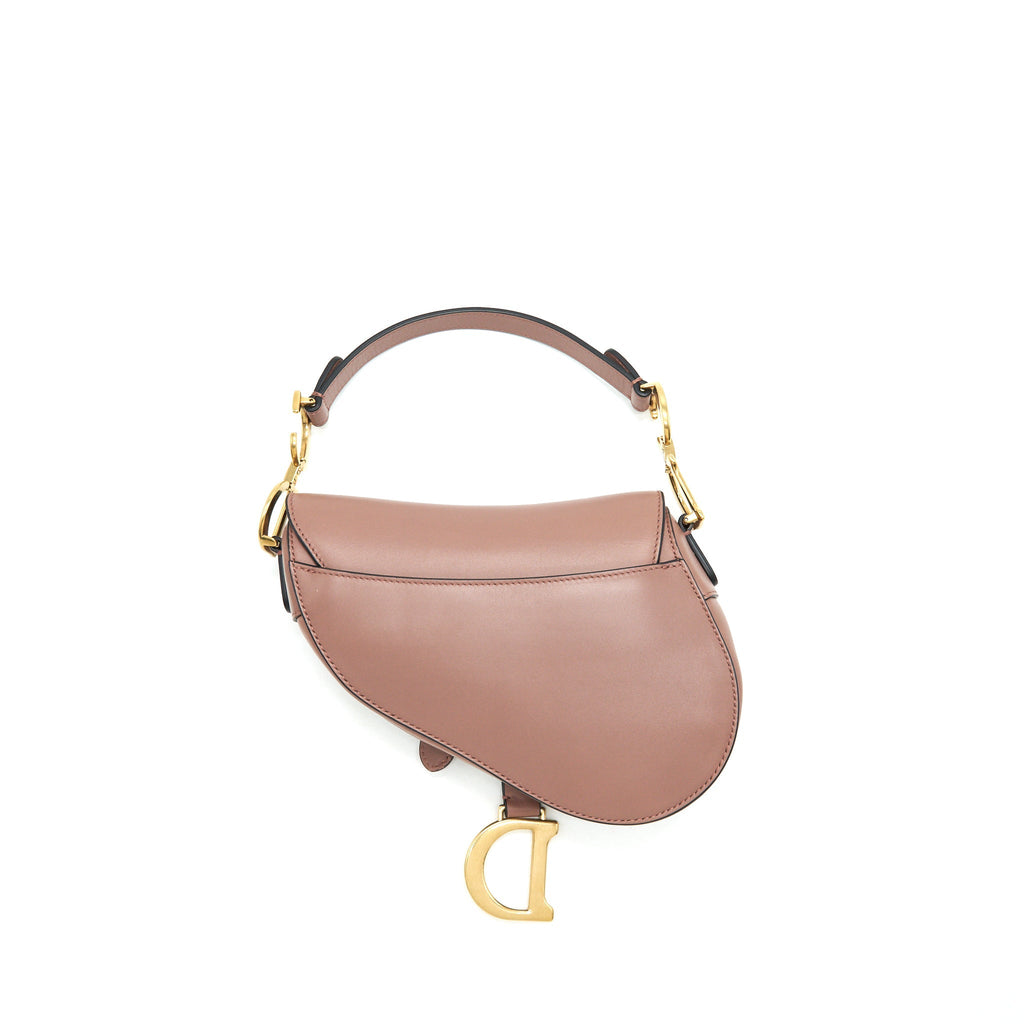 CHRISTIAN DIOR MINI SADDLE BAG PINK CALFSKIN LEATHER