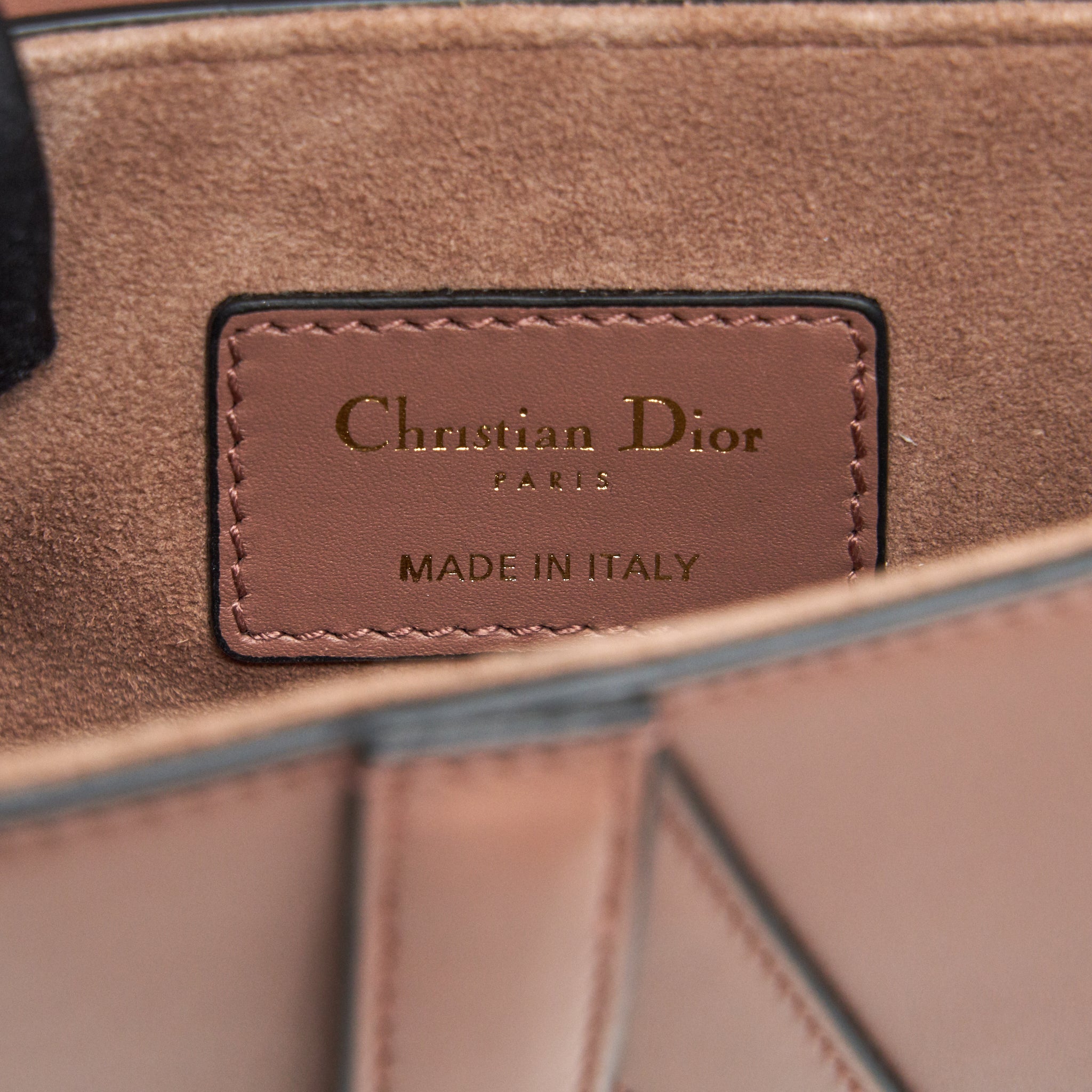 CHRISTIAN DIOR MINI SADDLE BAG PINK CALFSKIN LEATHER