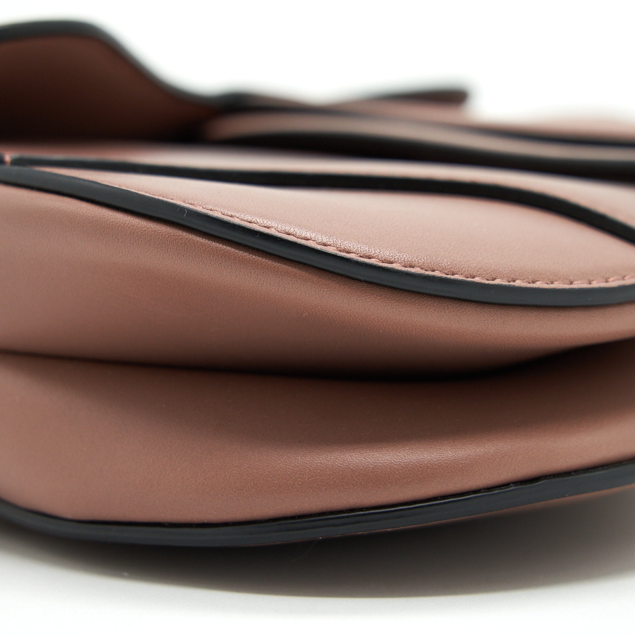 CHRISTIAN DIOR MINI SADDLE BAG PINK CALFSKIN LEATHER