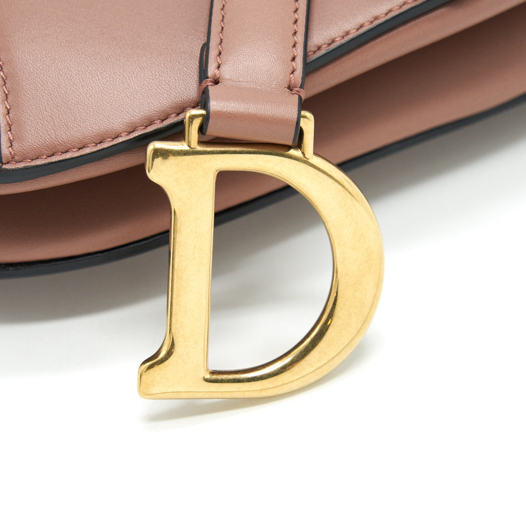 CHRISTIAN DIOR MINI SADDLE BAG PINK CALFSKIN LEATHER