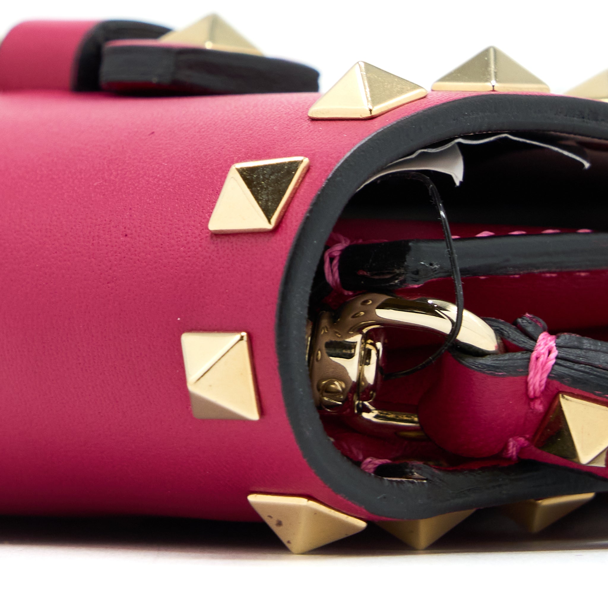 VALENTINO ROCKSTUD CLUTCH RED GHW