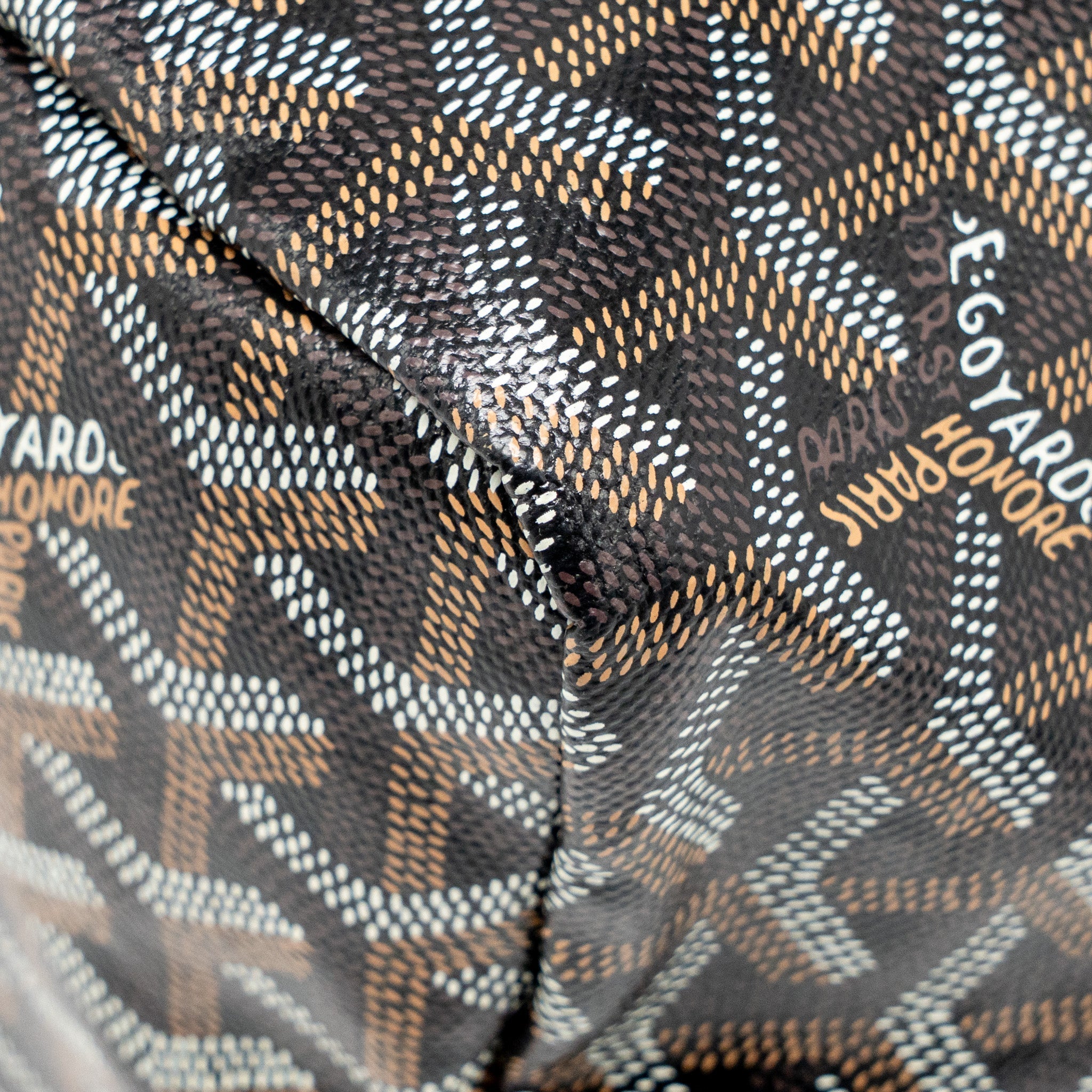 GOYARD SAINT LOUIS PM TOTE GOYARDINE CANVAS/CALFSKIN BLACK SHW