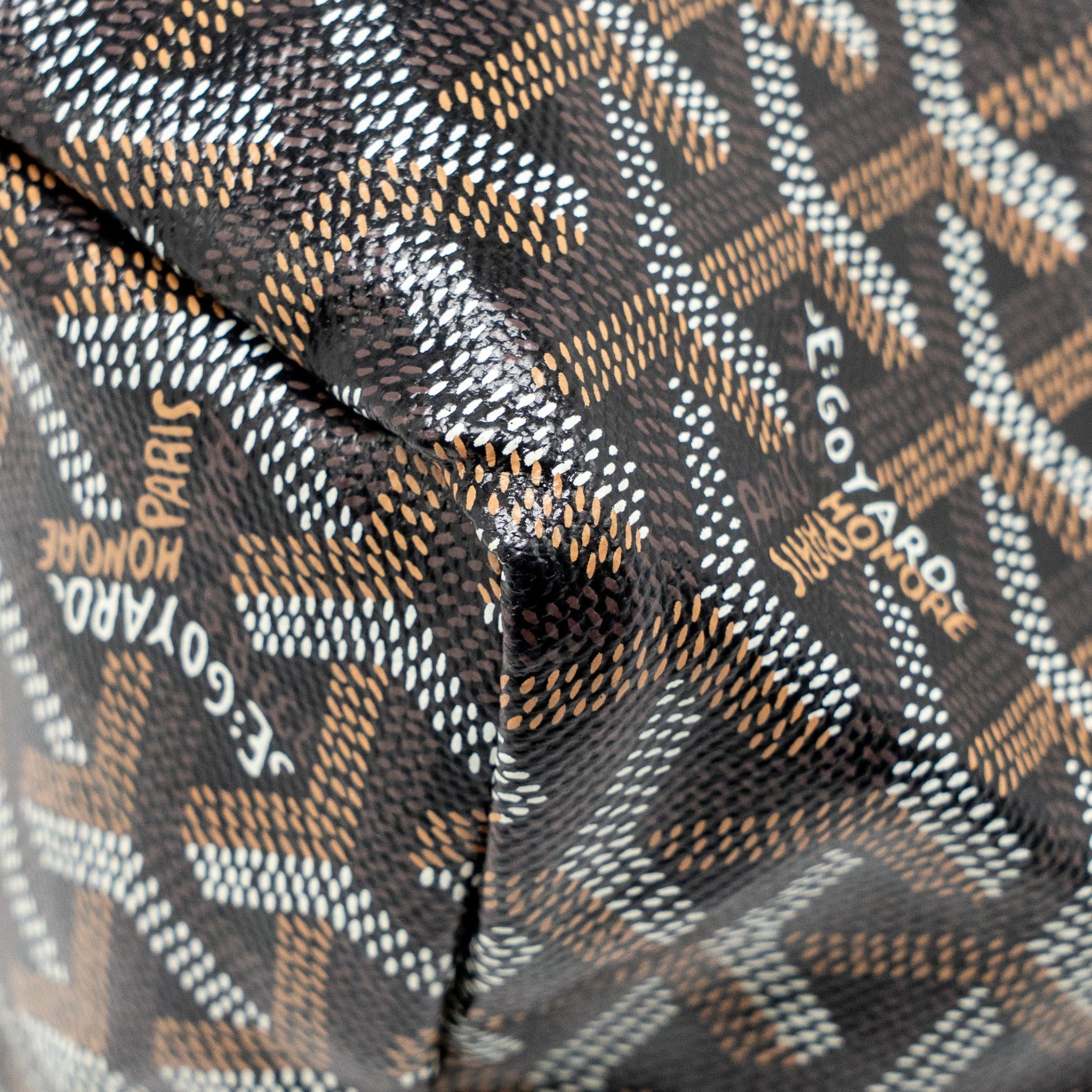 GOYARD SAINT LOUIS PM TOTE GOYARDINE CANVAS/CALFSKIN BLACK SHW