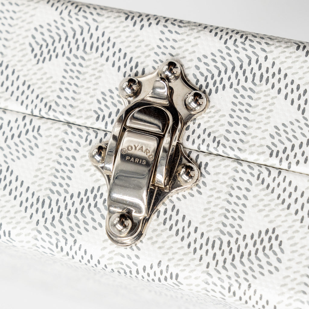 GOYARD MINAUDIERE TRUNK BAG GOYARDINE CANVAS / LEATHER WHITE SHW