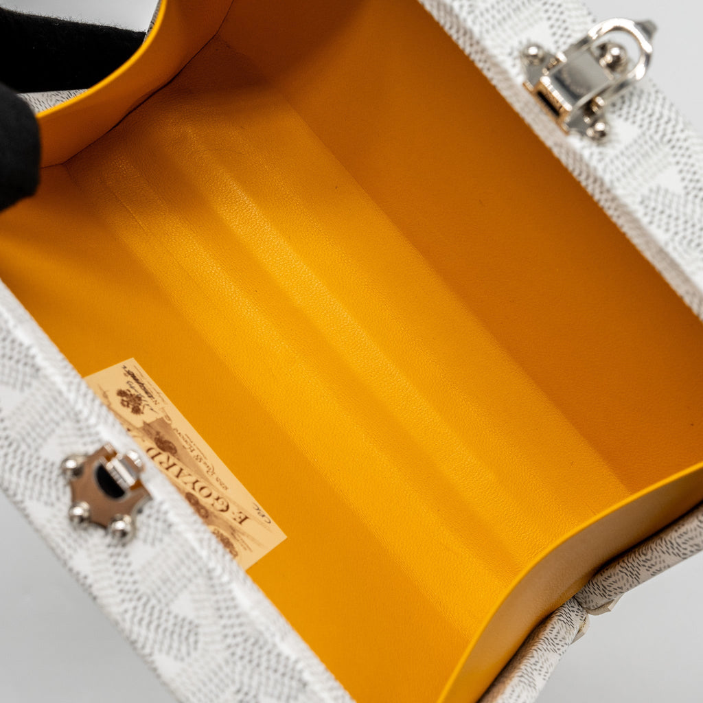 GOYARD MINAUDIERE TRUNK BAG GOYARDINE CANVAS / LEATHER WHITE SHW