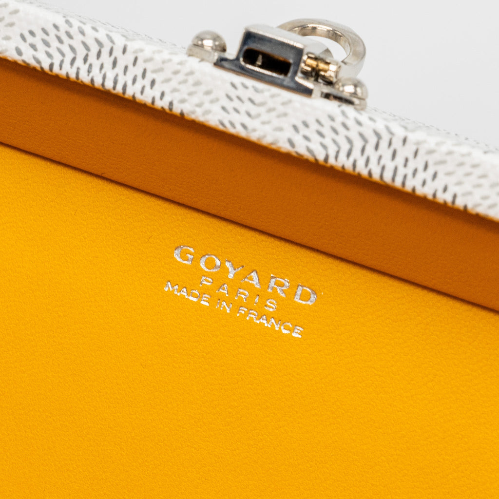 GOYARD MINAUDIERE TRUNK BAG GOYARDINE CANVAS / LEATHER WHITE SHW