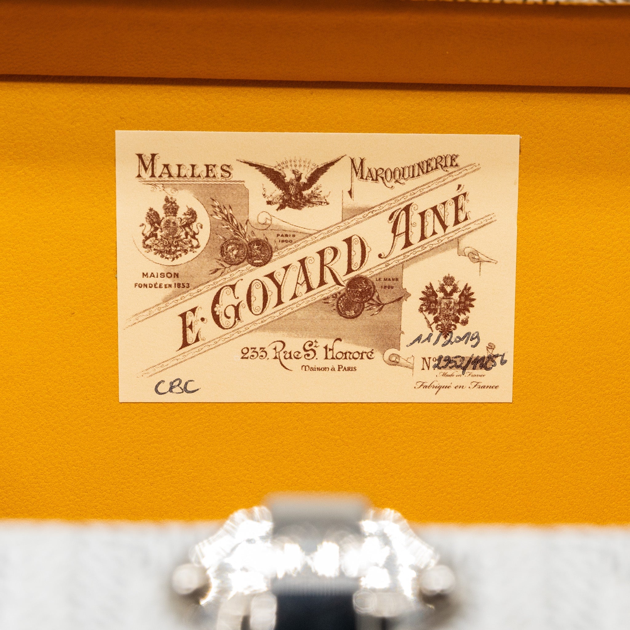 GOYARD MINAUDIERE TRUNK BAG GOYARDINE CANVAS / LEATHER WHITE SHW