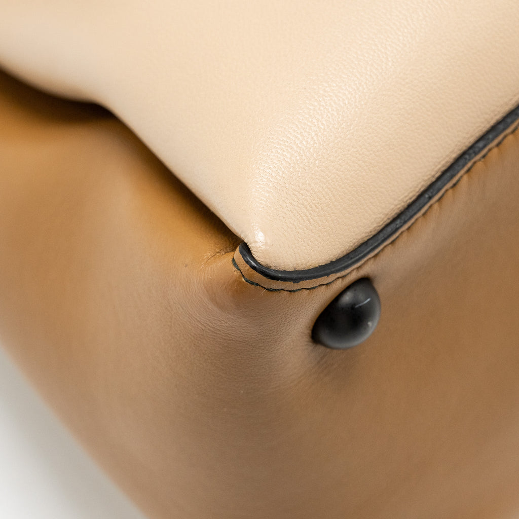 BOTTEGA VENETA TOP HANDLE PIAZZA BAG NAPPA WHITE/BEIGE/LIGHT BROWN MULTICOLOUR HARDWARE