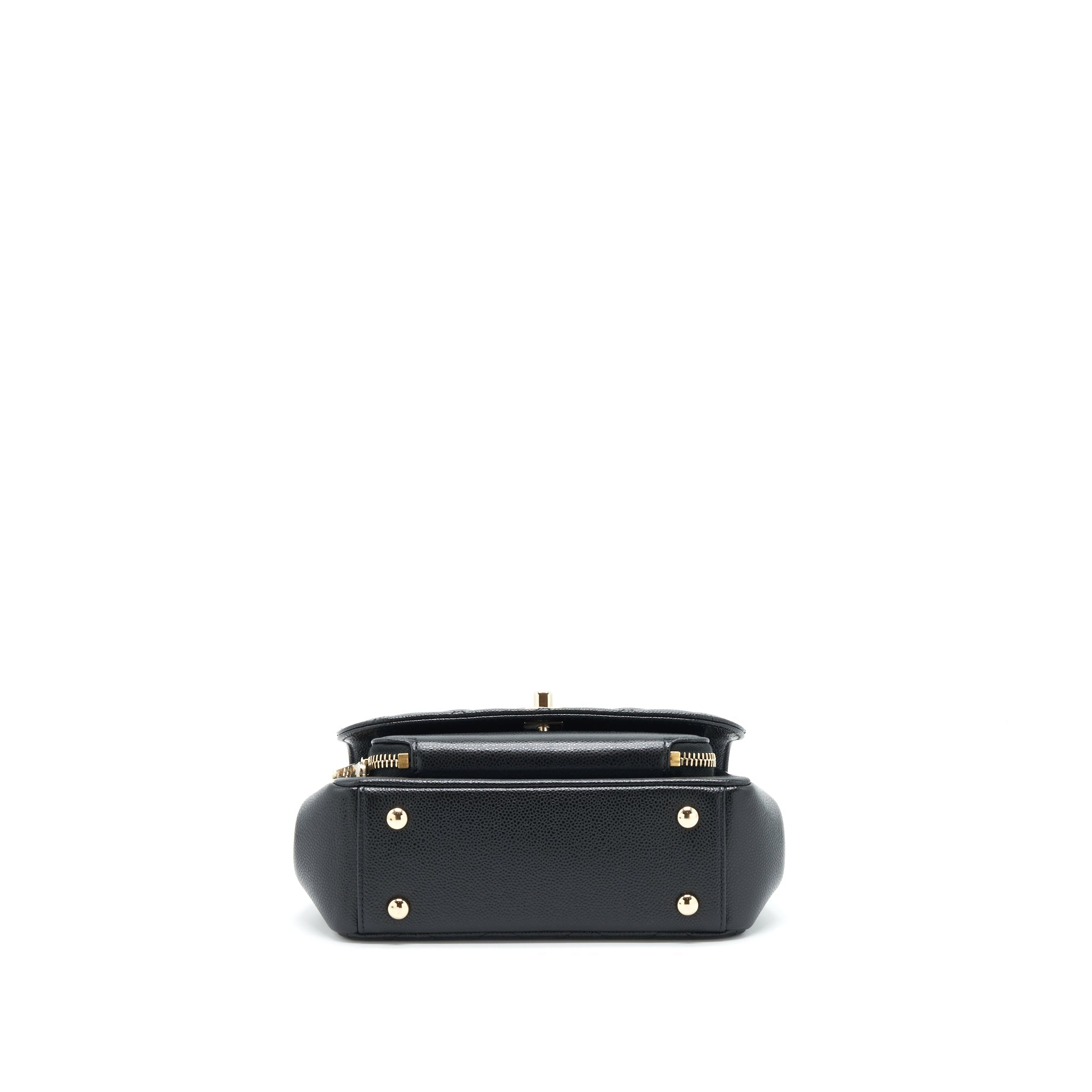 CHANEL SMALL BUSINESS AFFINITY CAVIAR BLACK LGHW(MICROCHIP)