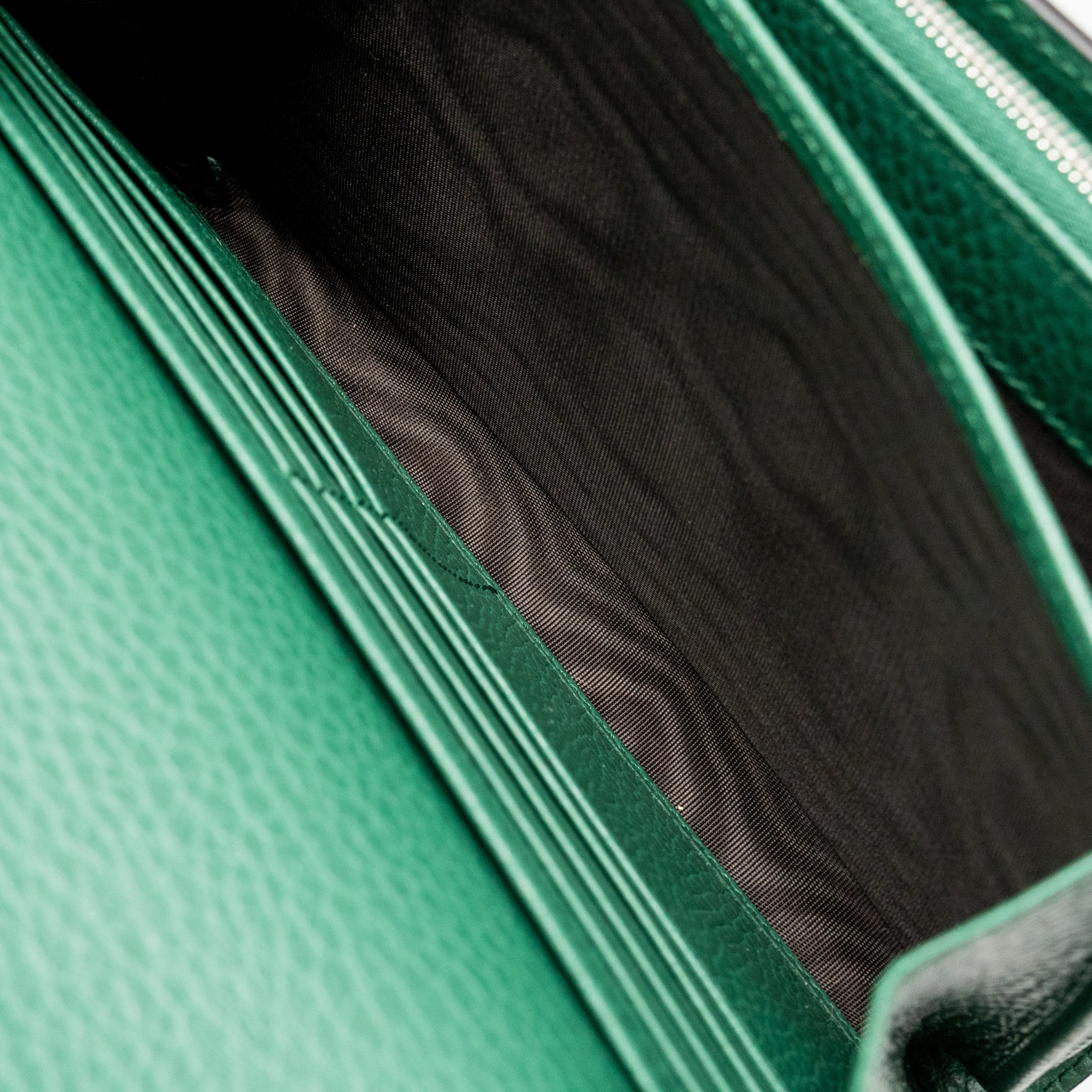 GUCCI MINI DIONYSUS WALLET ON CHAIN CALFSKIN GREEN MULTICOLOUR HARDWARE