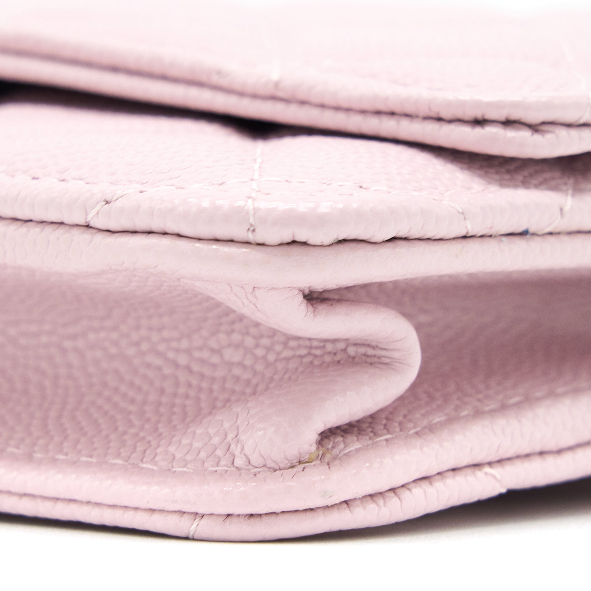 CHANEL CLASSIC WALLET ON CHAIN CAVIAR LIGHT PINK LGHW