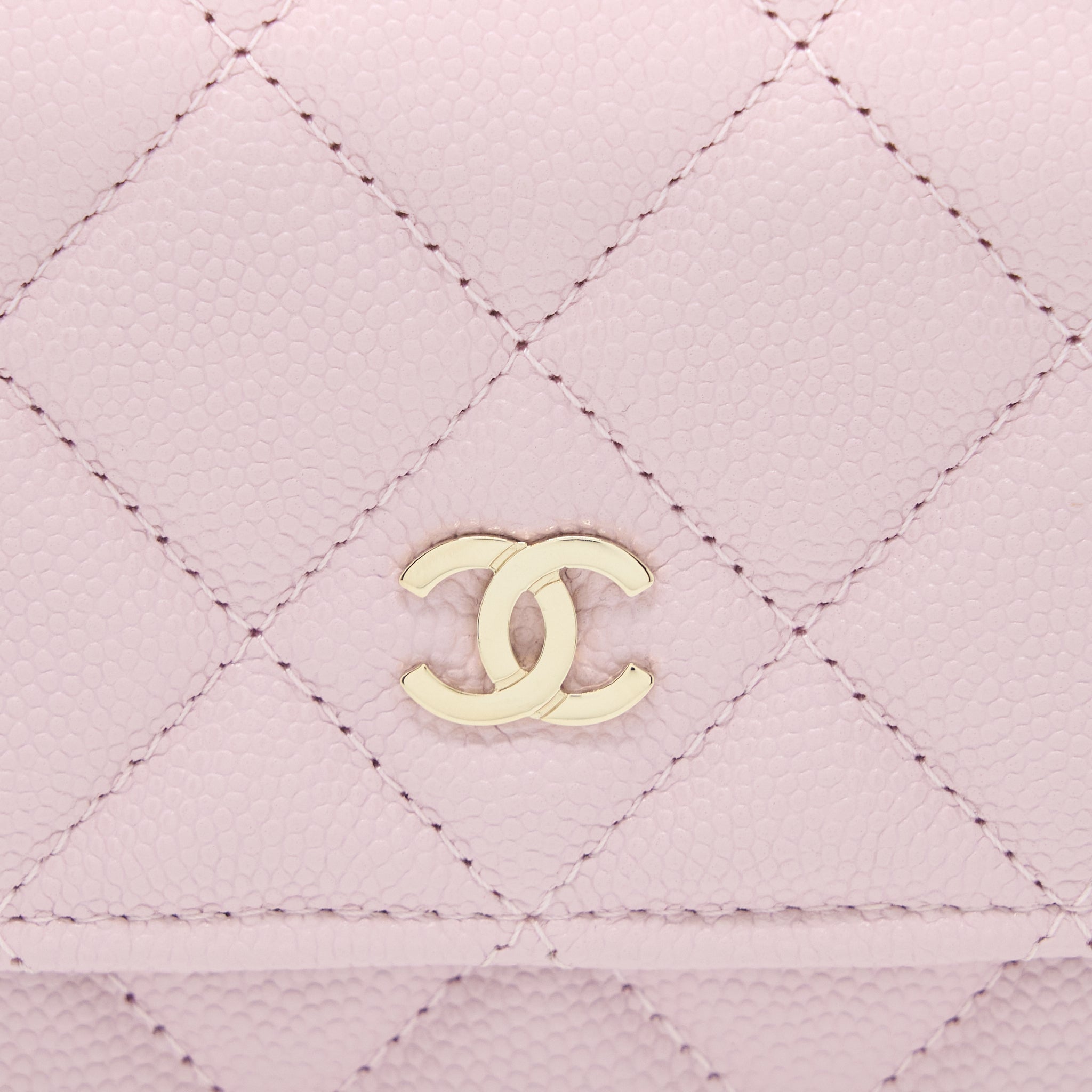 CHANEL CLASSIC WALLET ON CHAIN CAVIAR LIGHT PINK LGHW