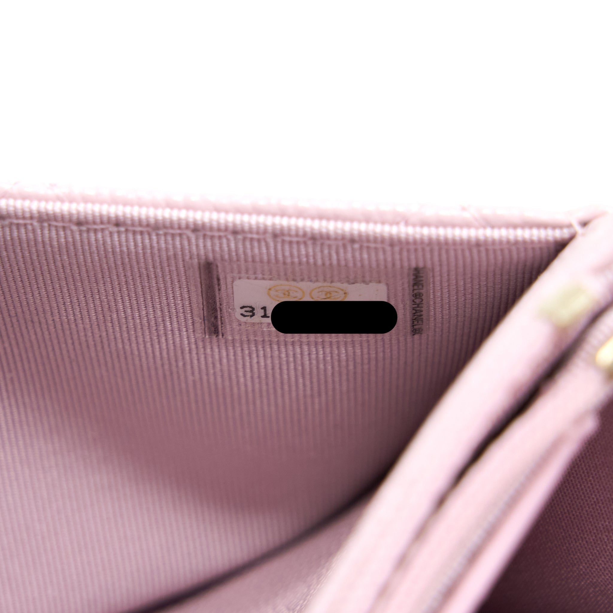CHANEL CLASSIC WALLET ON CHAIN CAVIAR LIGHT PINK LGHW