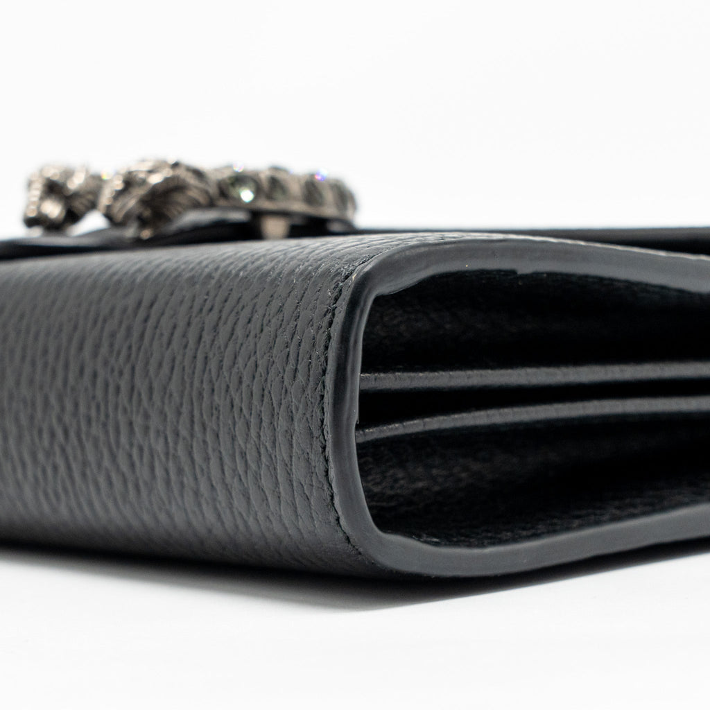 GUCCI DIONYSUS WALLET ON CHAIN CALFSKIN BLACK SHW