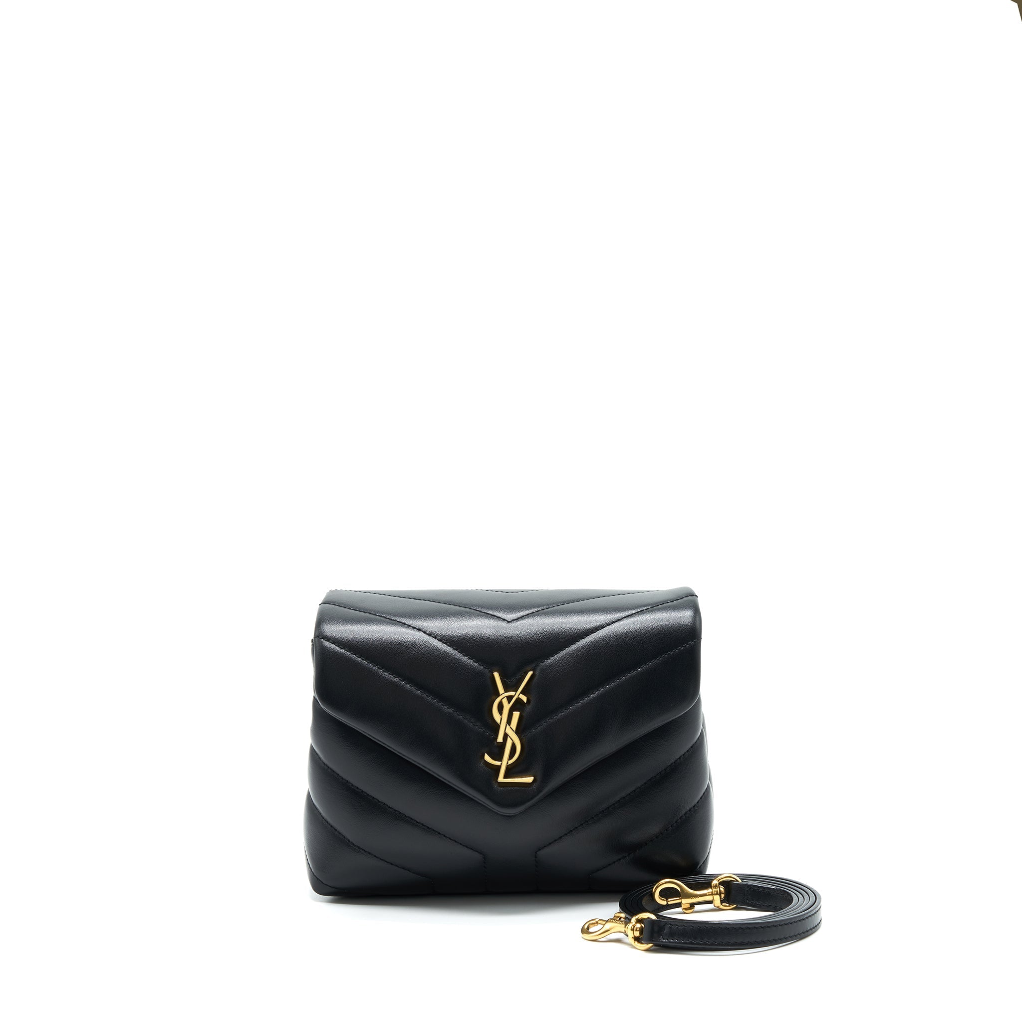 SAINT LAURENT TOY LOU LOU IN BLACK GHW