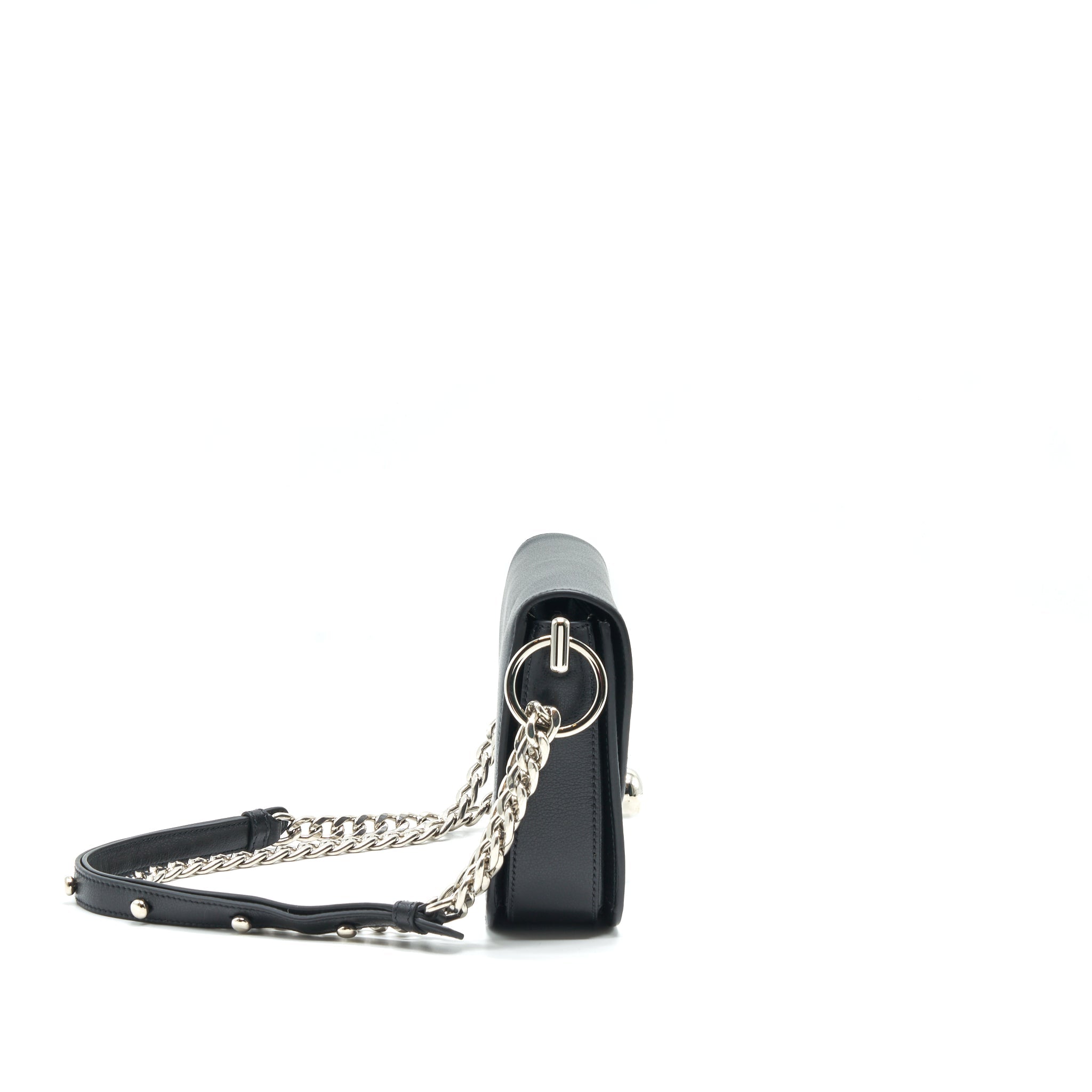 PRADA PATTINA IN GLACE BAG CALFSKIN BLACK SHW