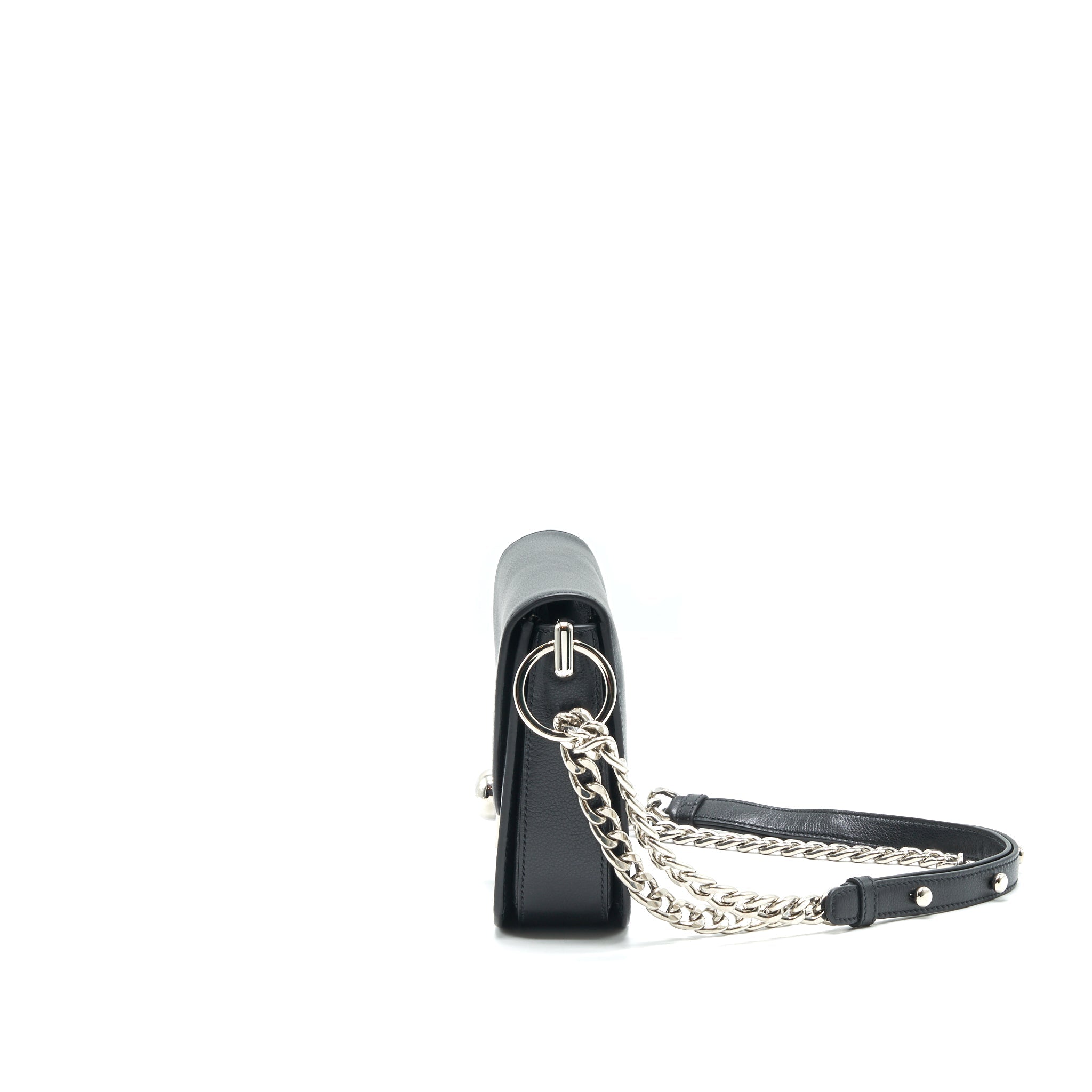 PRADA PATTINA IN GLACE BAG CALFSKIN BLACK SHW