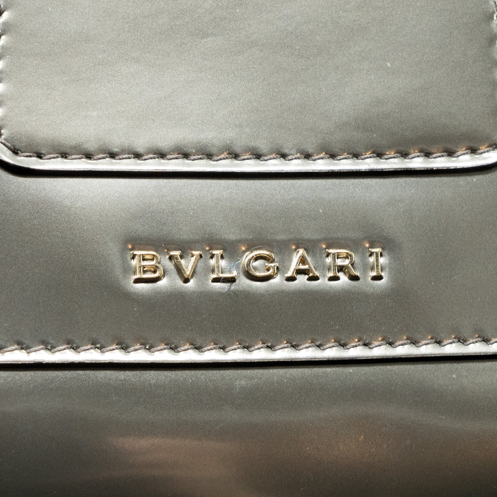 BVLGARI TOP HANDLE SERPENTI FOREVER CORSSBODY BAG CALFSKIN METALLIC SILVER LGHW