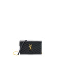 SAINT LAURENT/YSL ENVELOP CHAIN WALLET BLACK GHW