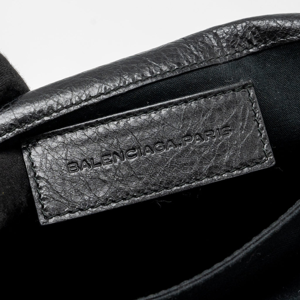 BALECIAGA CITY FOLD CLUTCH LEATHER BLACK SHW