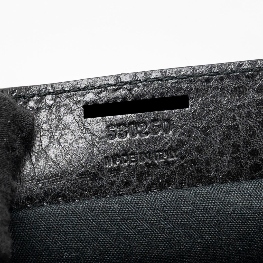 BALECIAGA CITY FOLD CLUTCH LEATHER BLACK SHW