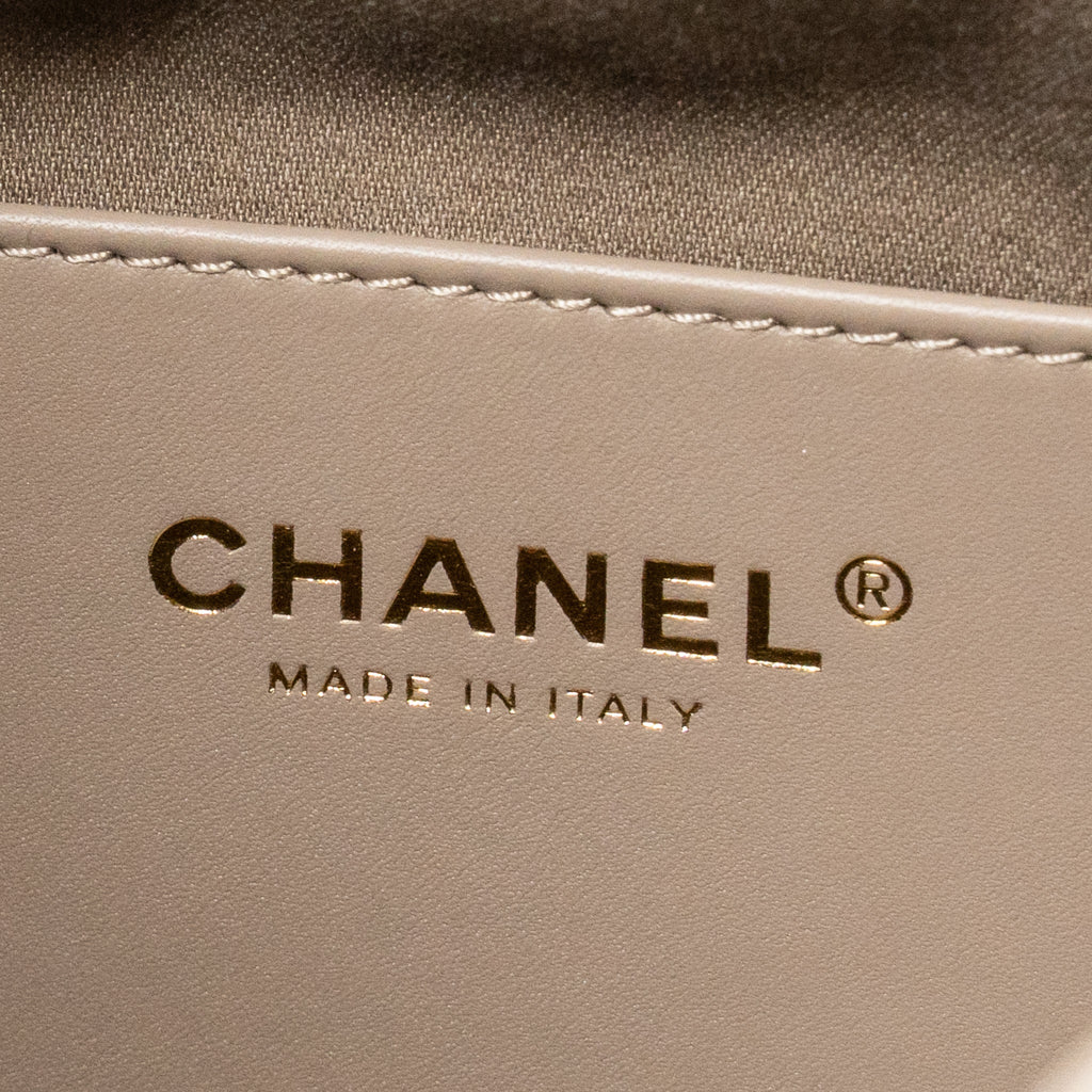 CHANEL SMALL 25 BAG SUEDE GREY GHW (MICROCHIP)