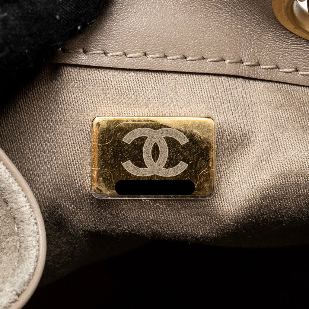 CHANEL SMALL 25 BAG SUEDE GREY GHW (MICROCHIP)